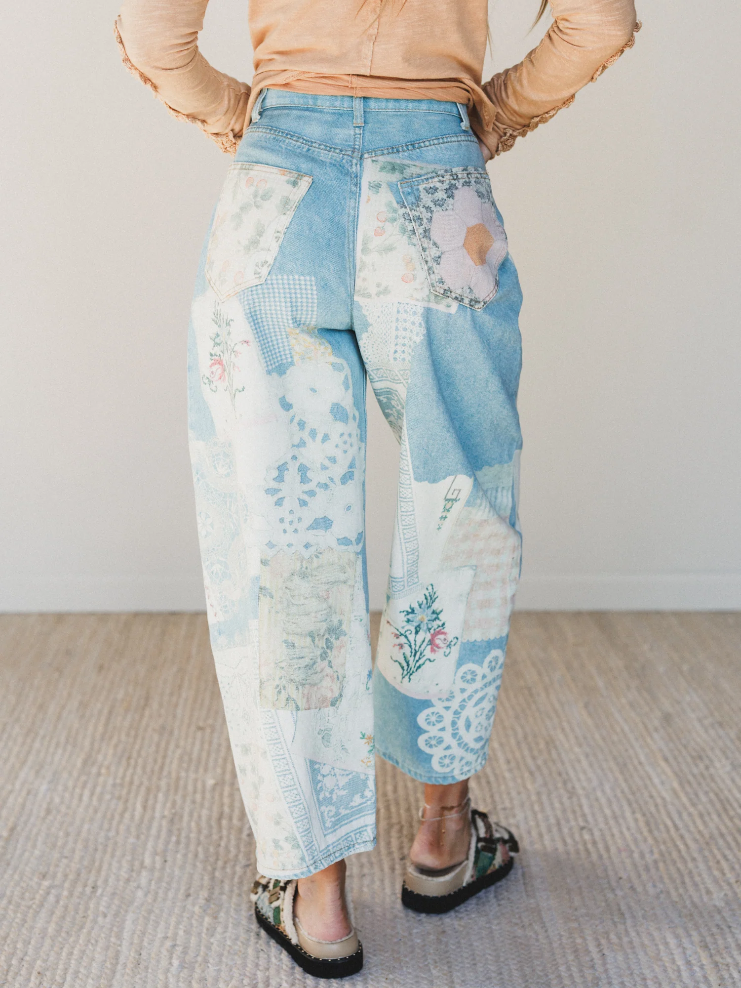 Passport Ready Mix Print Pants - Denim - Image 6