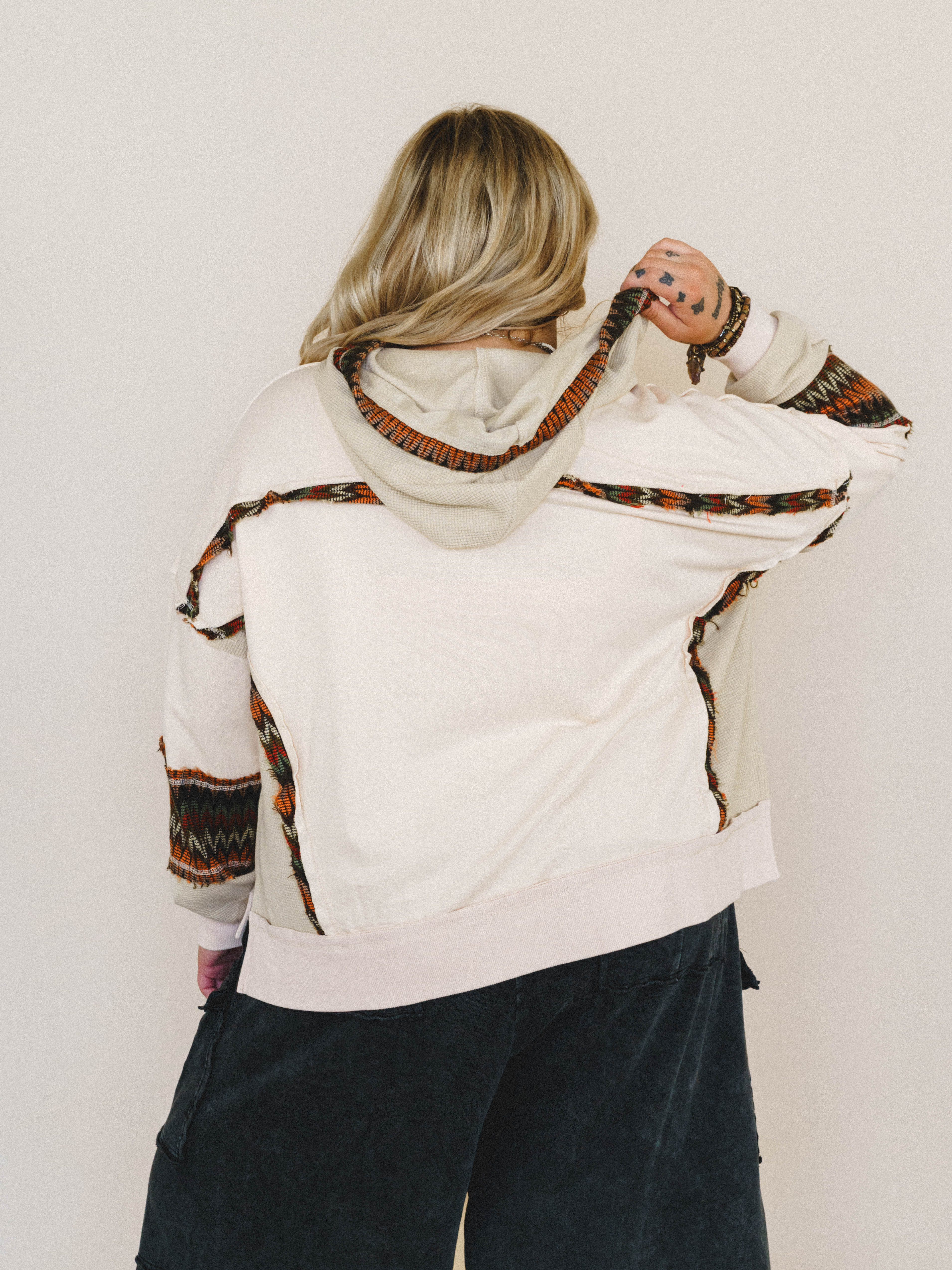 Patchwork Poppy Sweater - Natural - Image 4