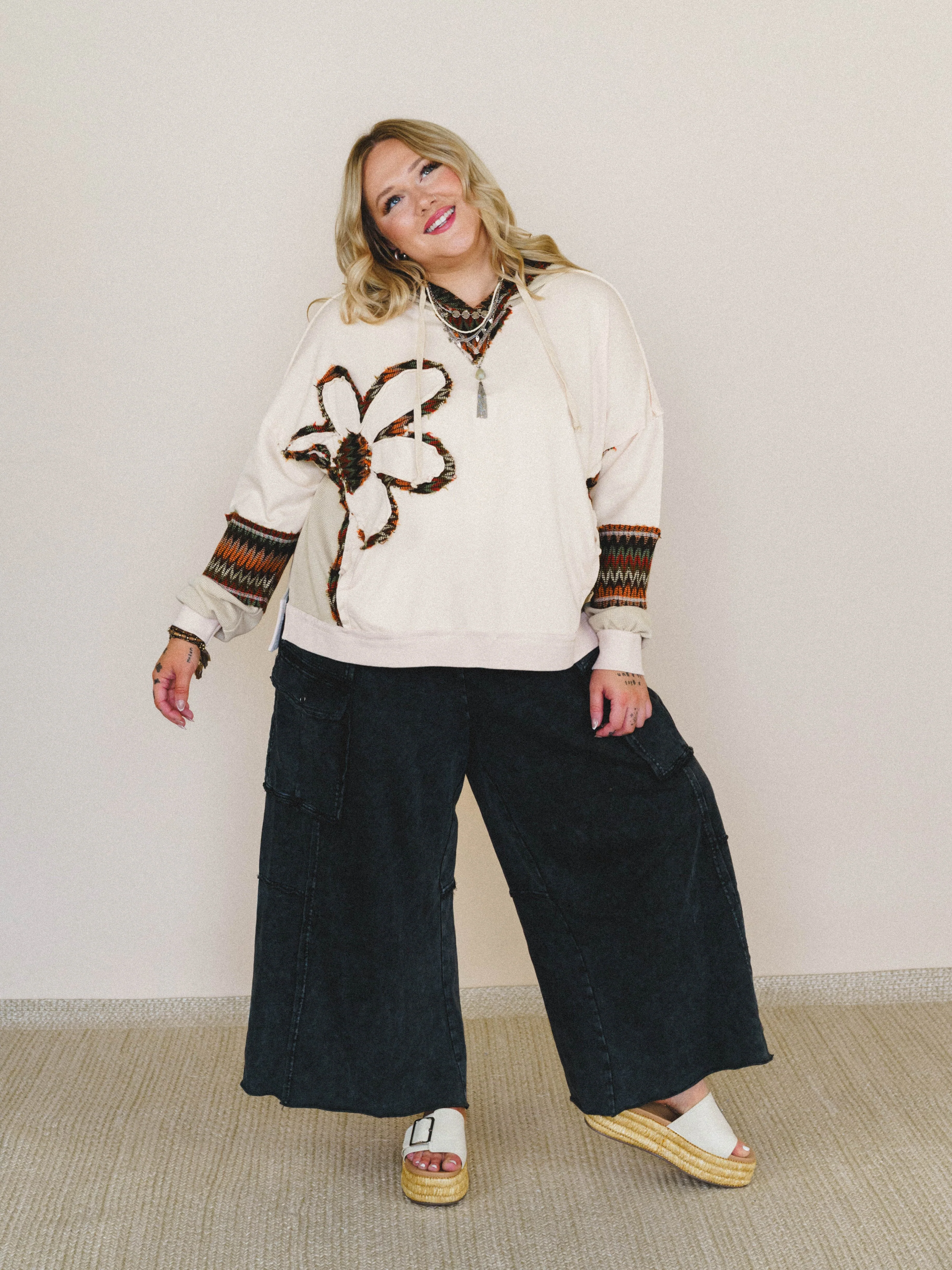 Patchwork Poppy Sweater - Natural - Image 6