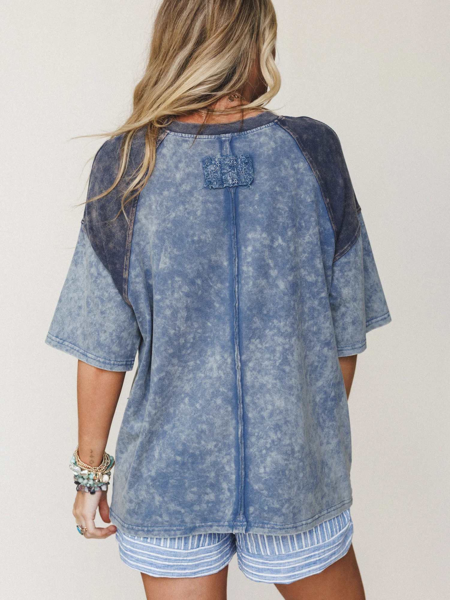 Peace and Dreams Tee - Denim - Image 7