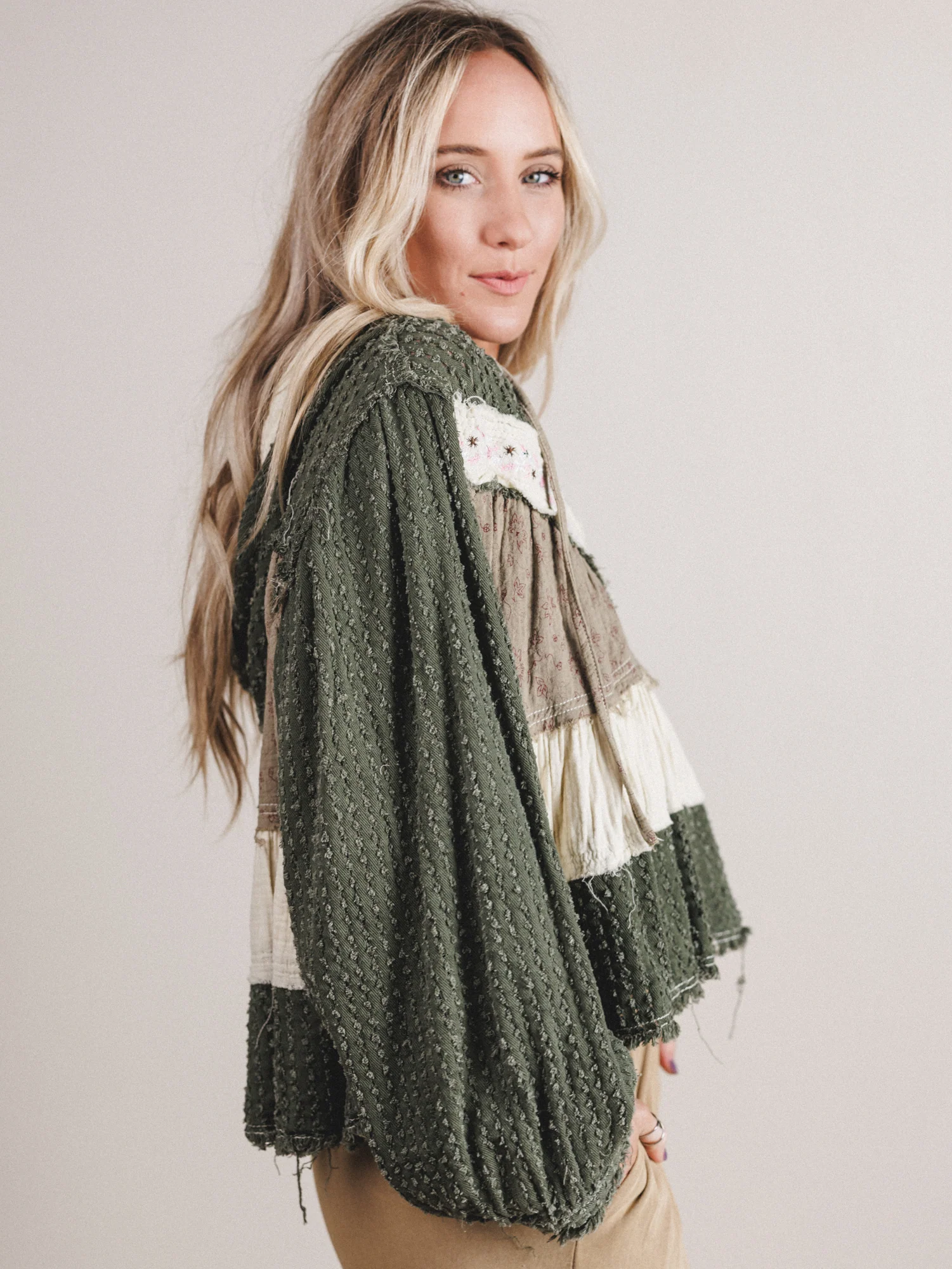 Peace Beam Top - Olive - Image 3