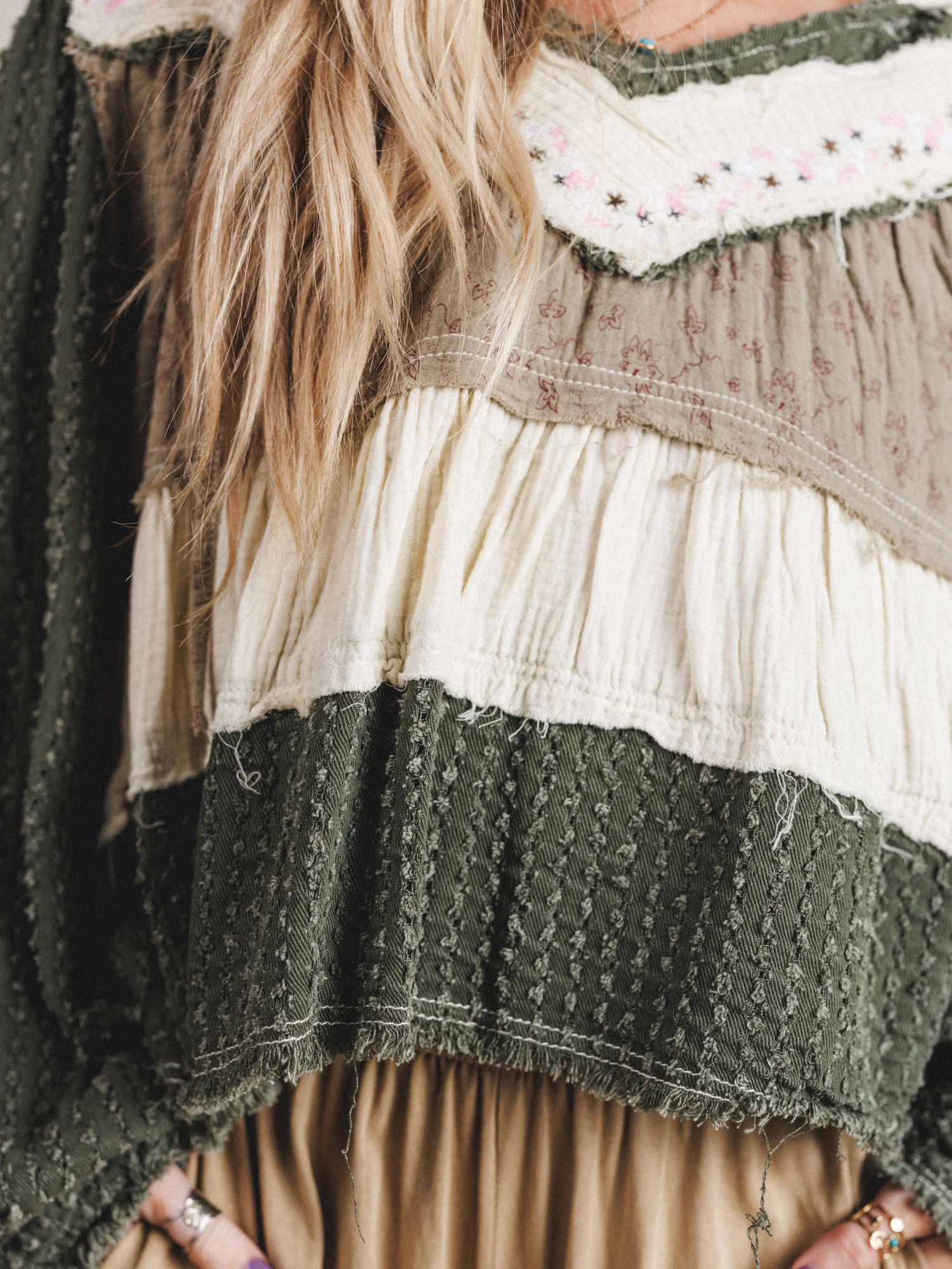 Peace Beam Top - Olive - Image 4
