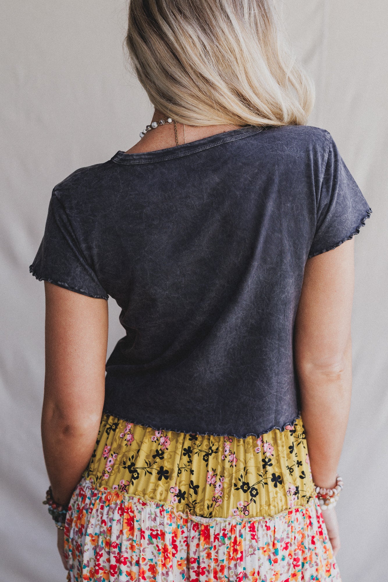 Peaceful Charm Graphic Tee - Charcoal - Image 5