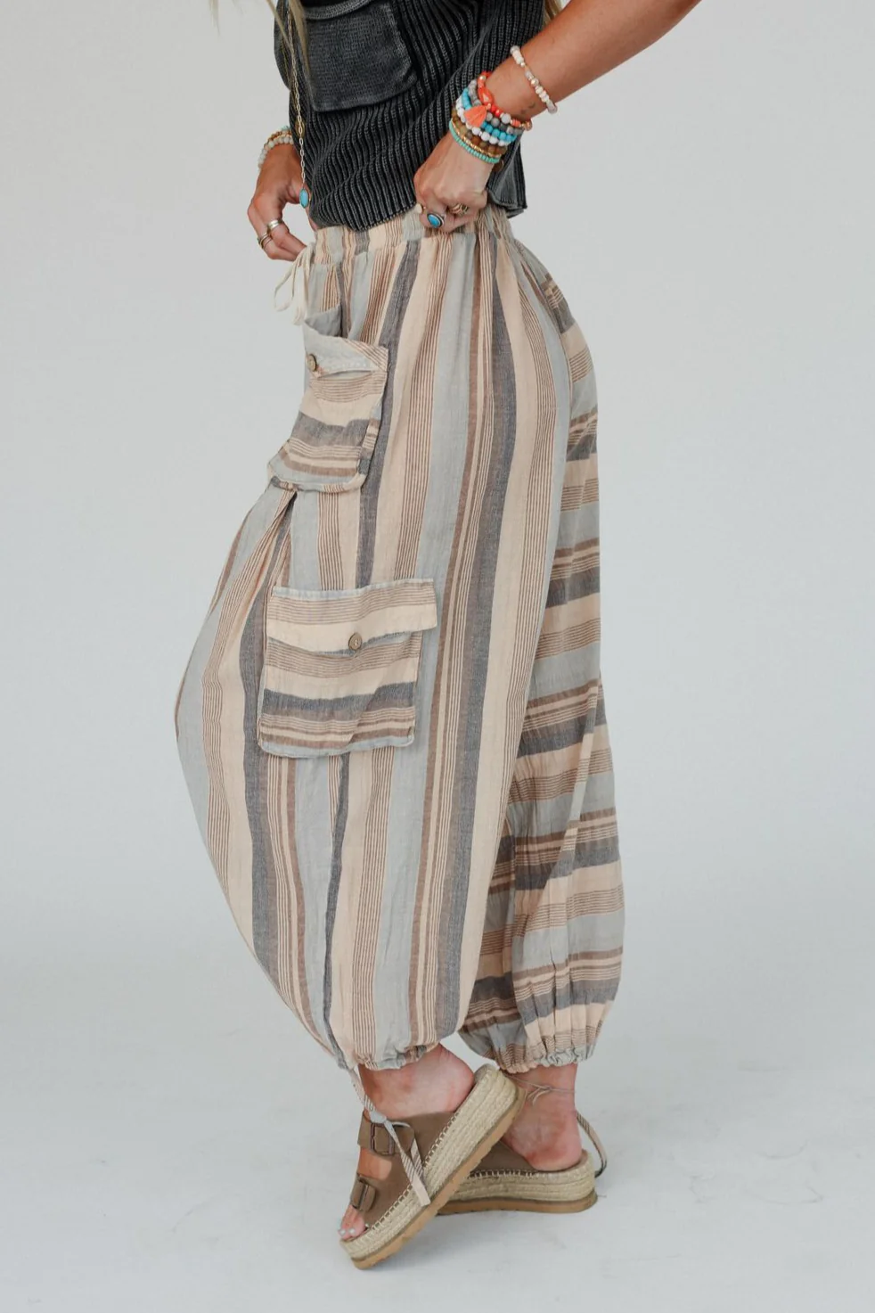 Perfect Journey Wide Leg Pants - Natural - Image 3