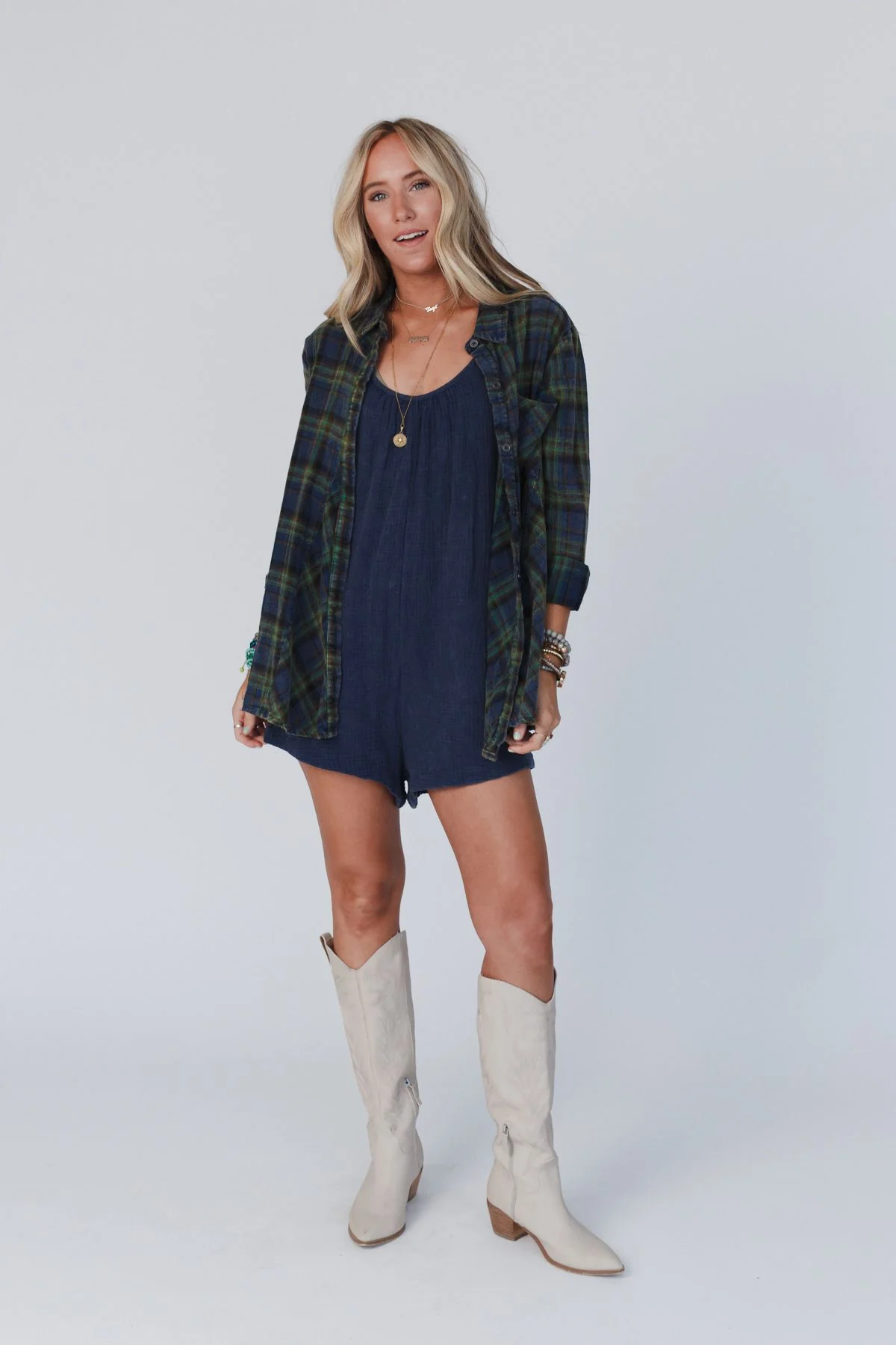 Perfectly Plaid Button Down Shirt - Green - Image 5