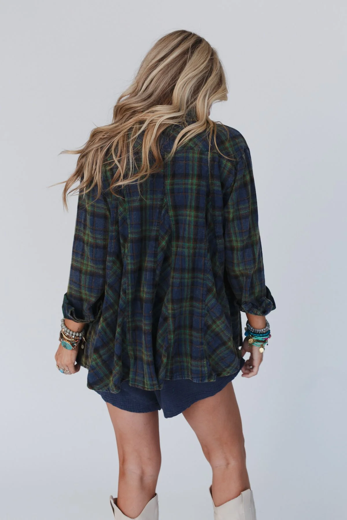 Perfectly Plaid Button Down Shirt - Green - Image 7