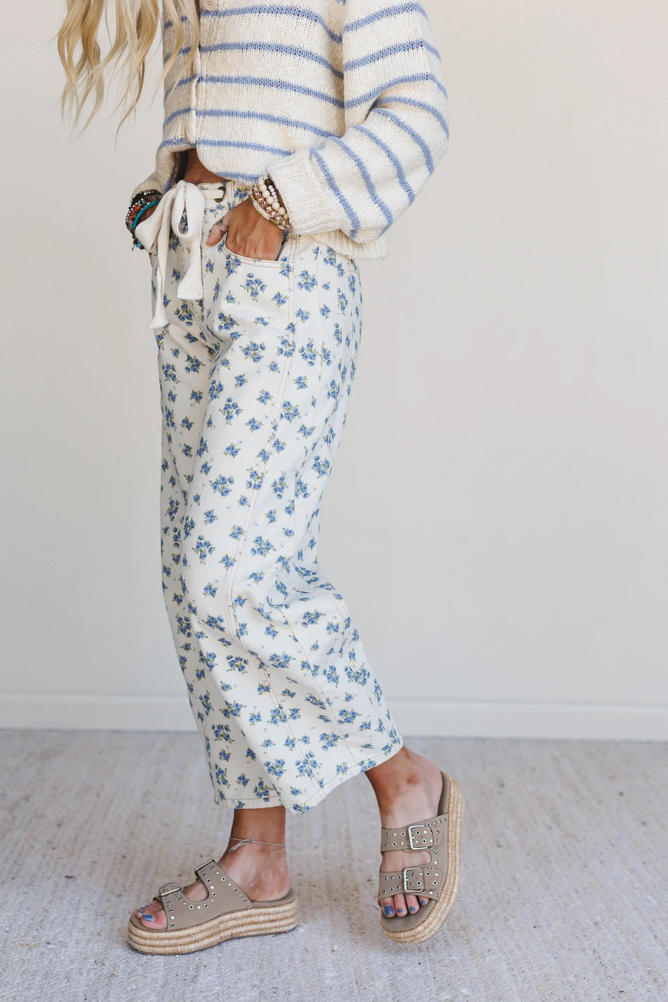 Petal Blue Barrel Leg Pants - Denim - Image 4