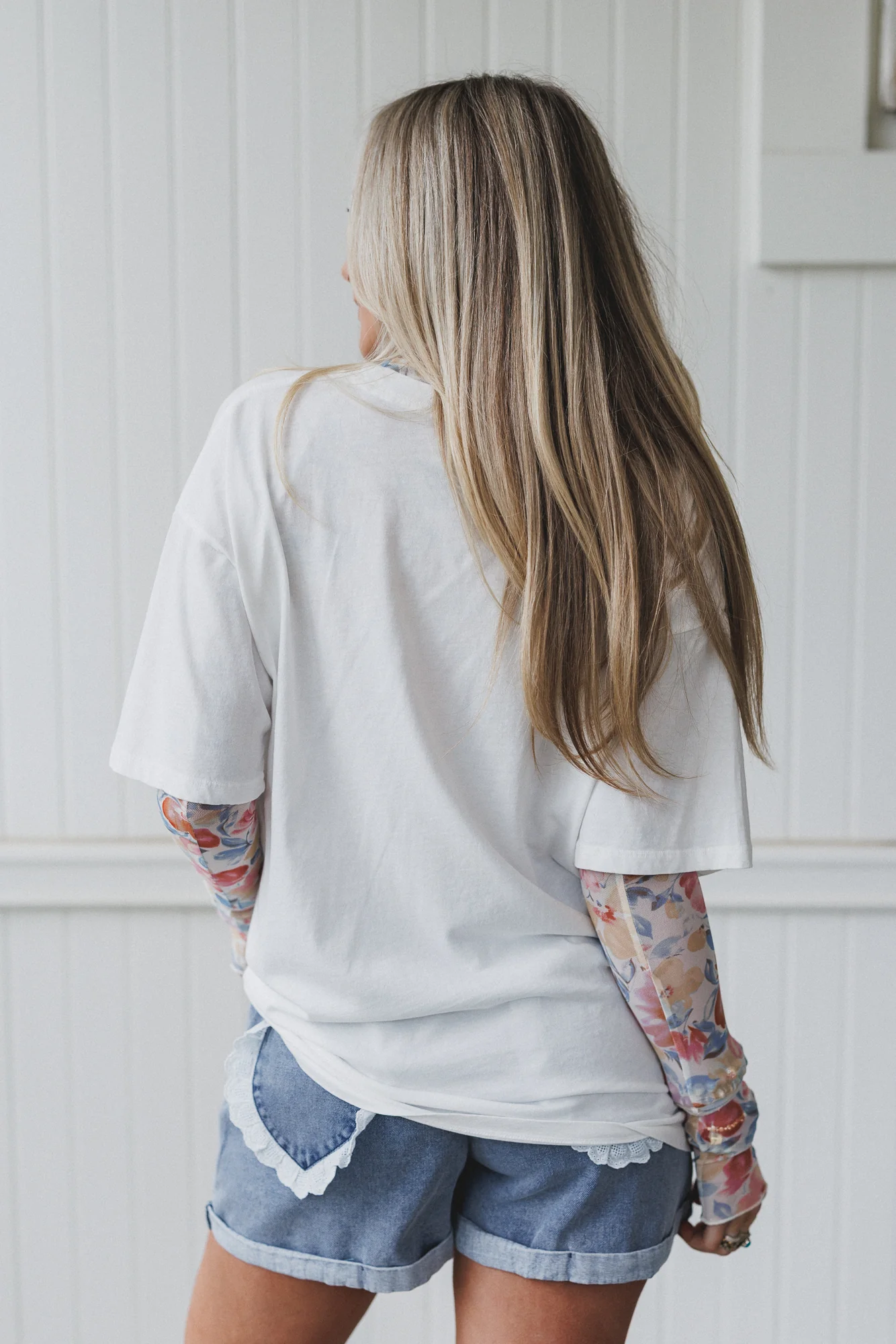 Petal Dreams Graphic Tee - Ivory - Image 4