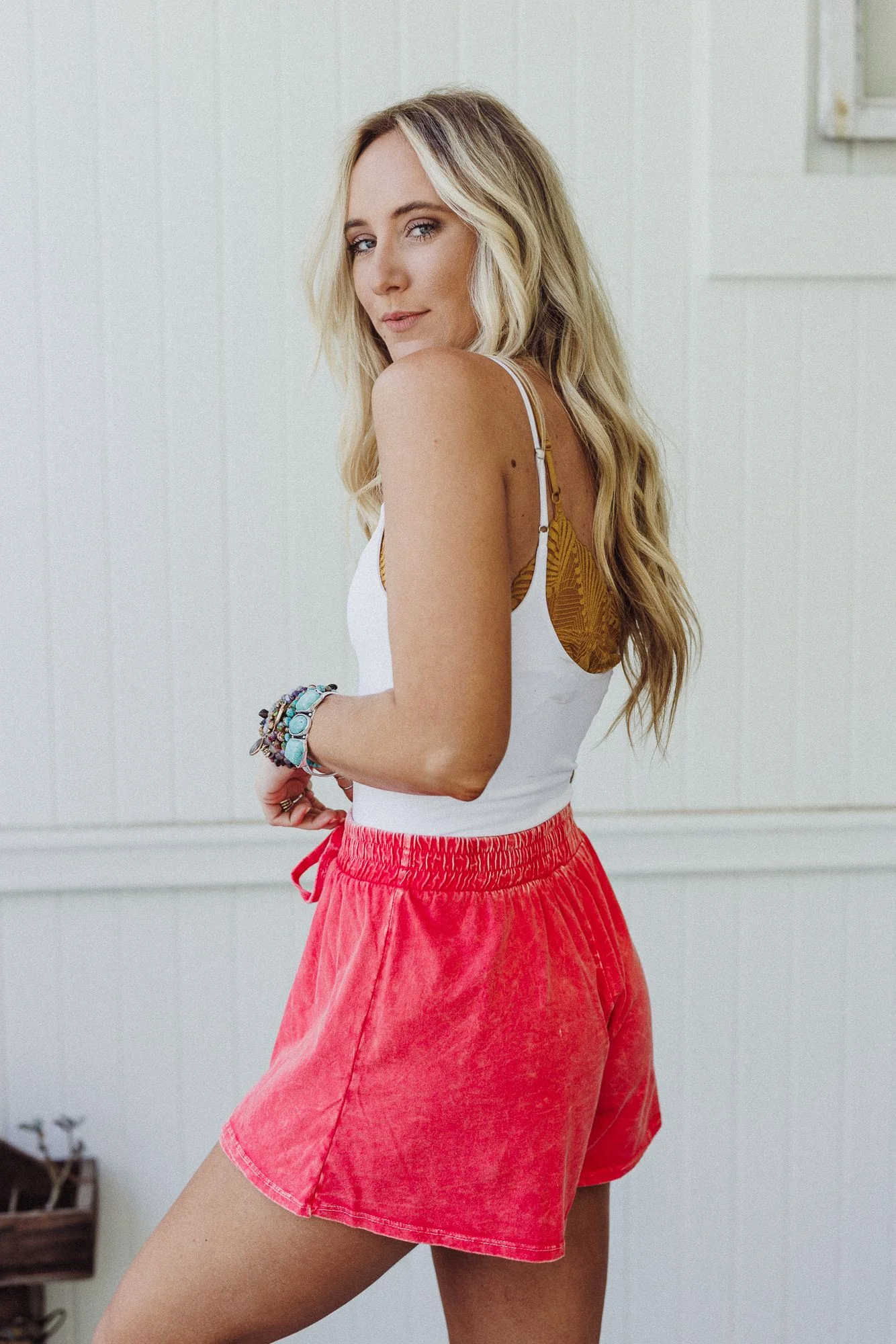 Petal Drift Shorts - Orange - Image 4