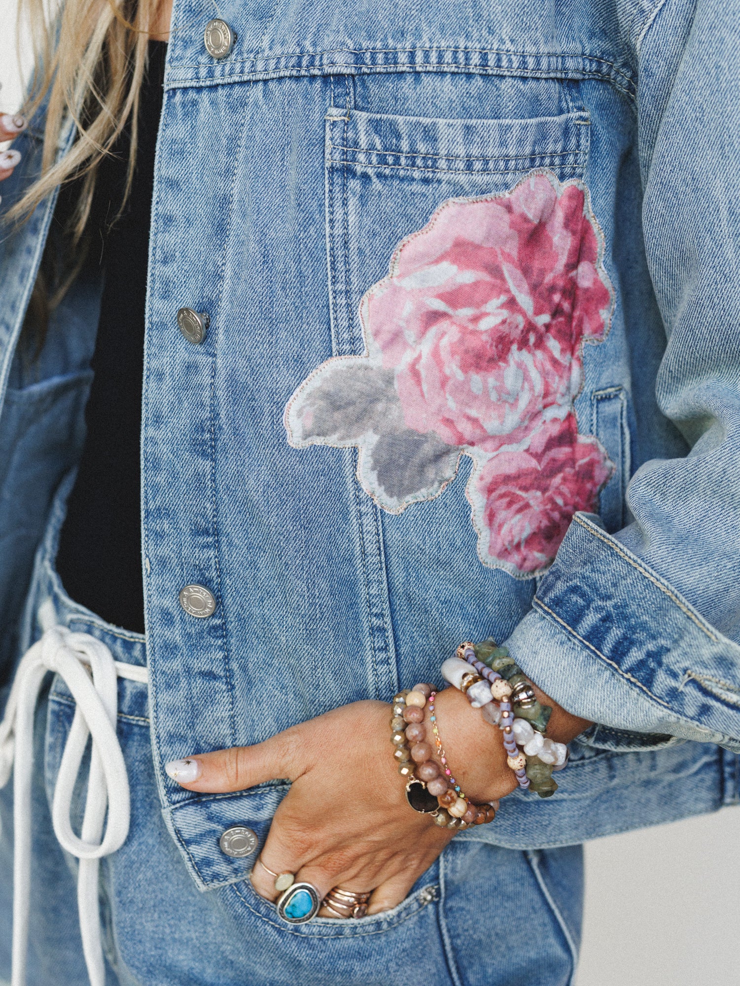 Petal Party Jacket - Denim - Image 7