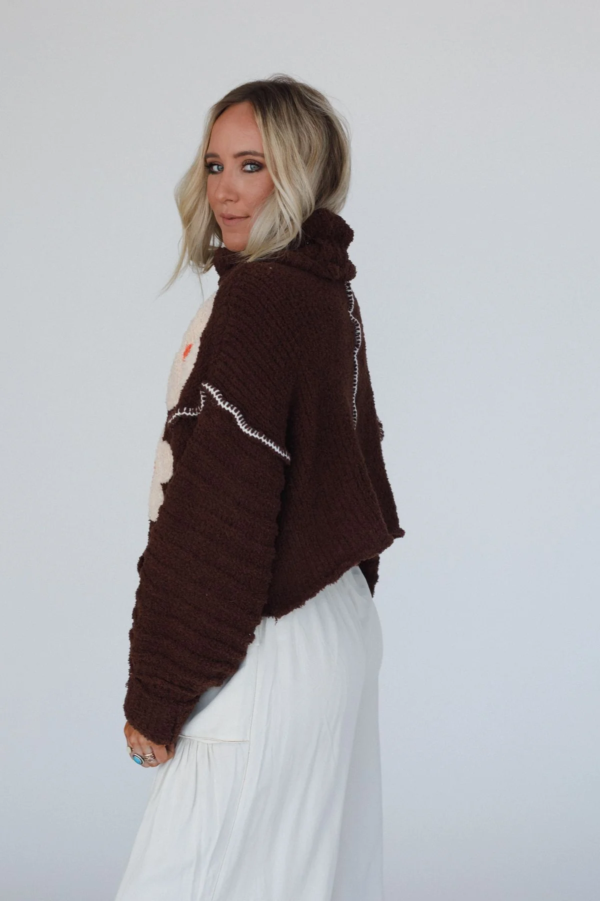 Petal Warmth Sweater - Brown - Image 7
