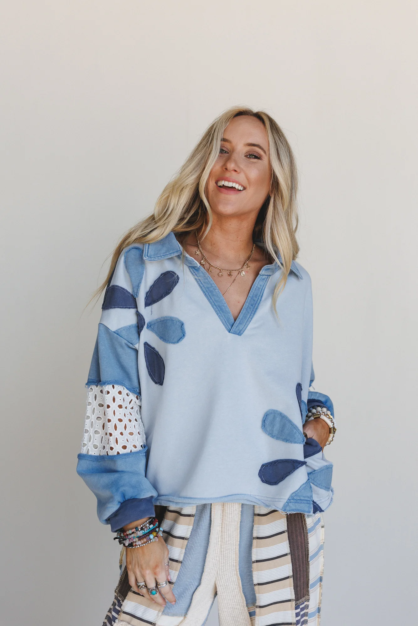 Petal Wish Top - Blue - Image 2