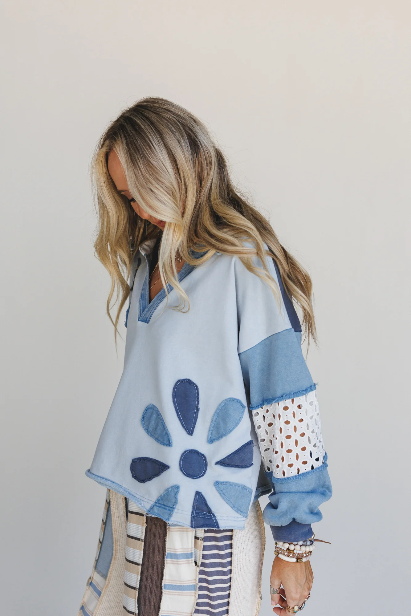 Petal Wish Top - Blue - Image 3