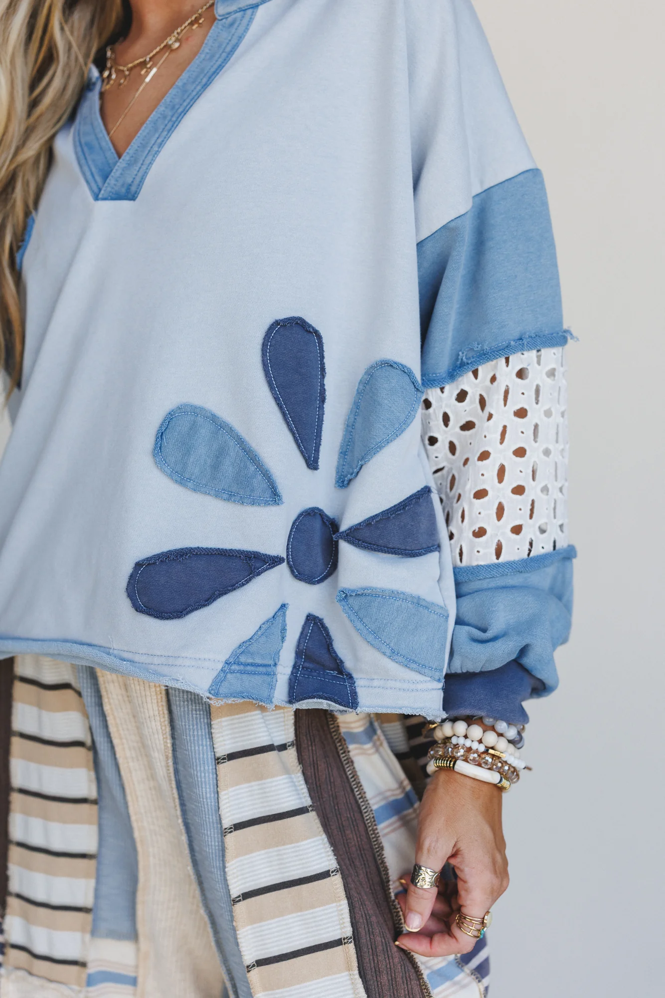 Petal Wish Top - Blue - Image 4