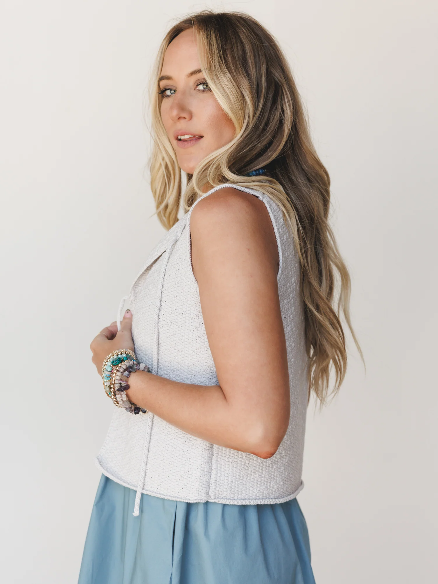 Picnic Pretty 3 Piece OOTW Set - Blue Grey - Image 7