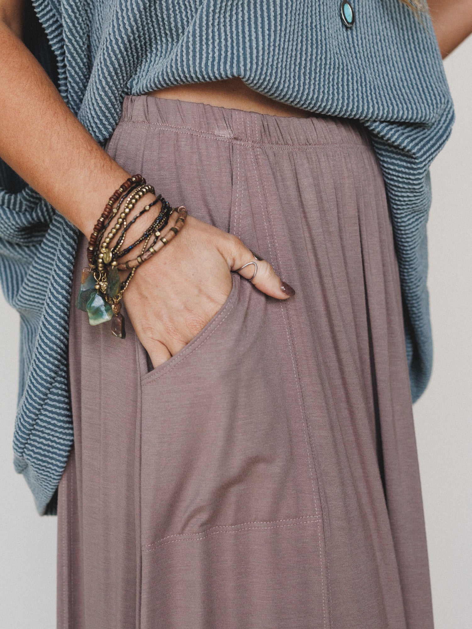The Perfect Pocketed Maxi Skirt - Mocha - Image 3