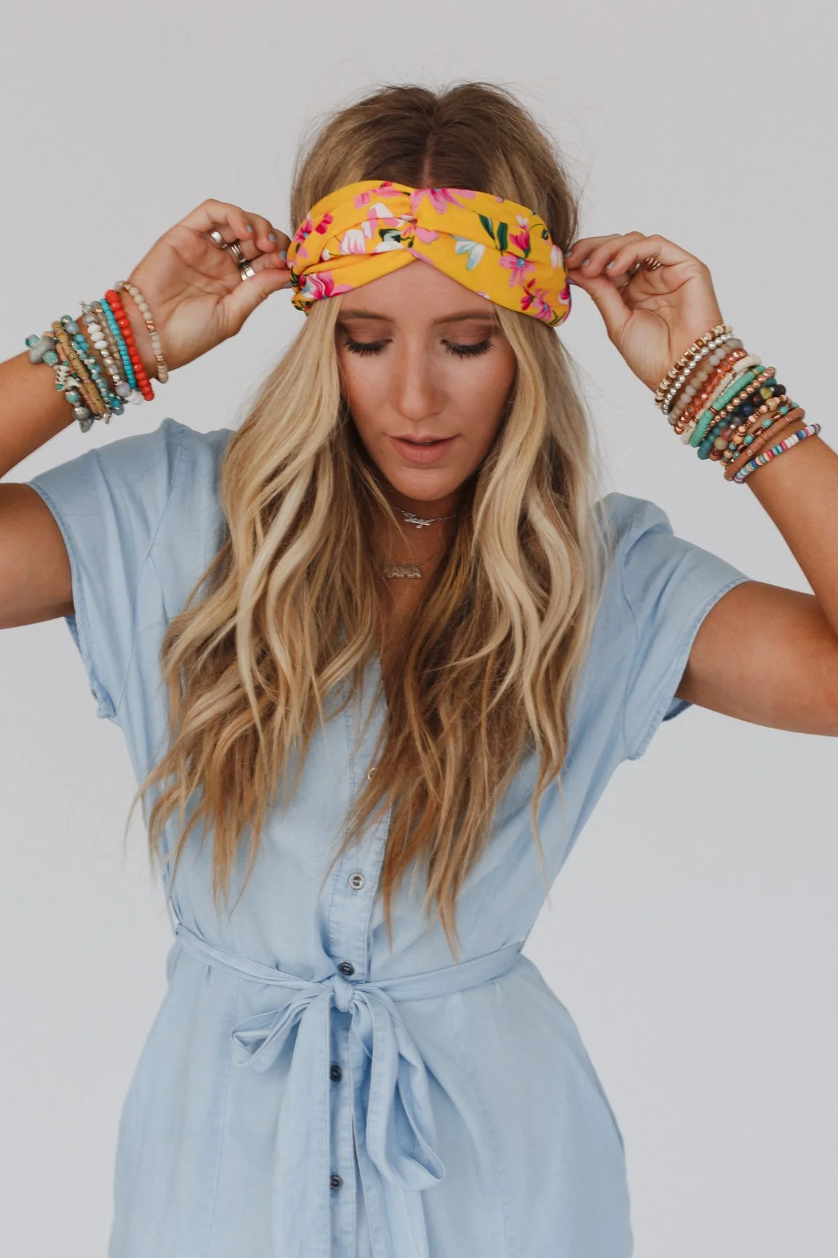 Pop Of Petals Headband - Mustard - Image 4