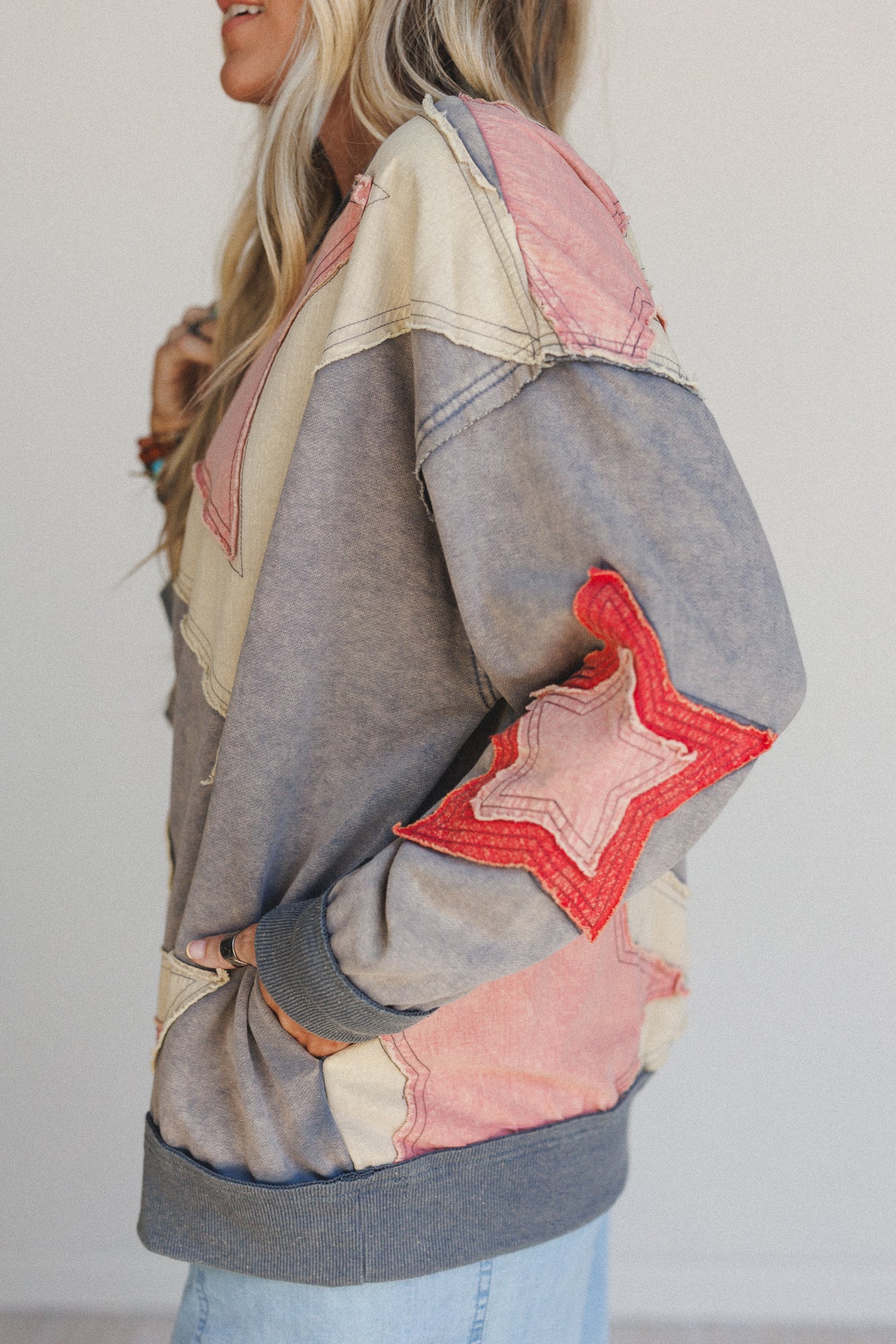 Pop Star Patchwork Top - Blue - Image 6