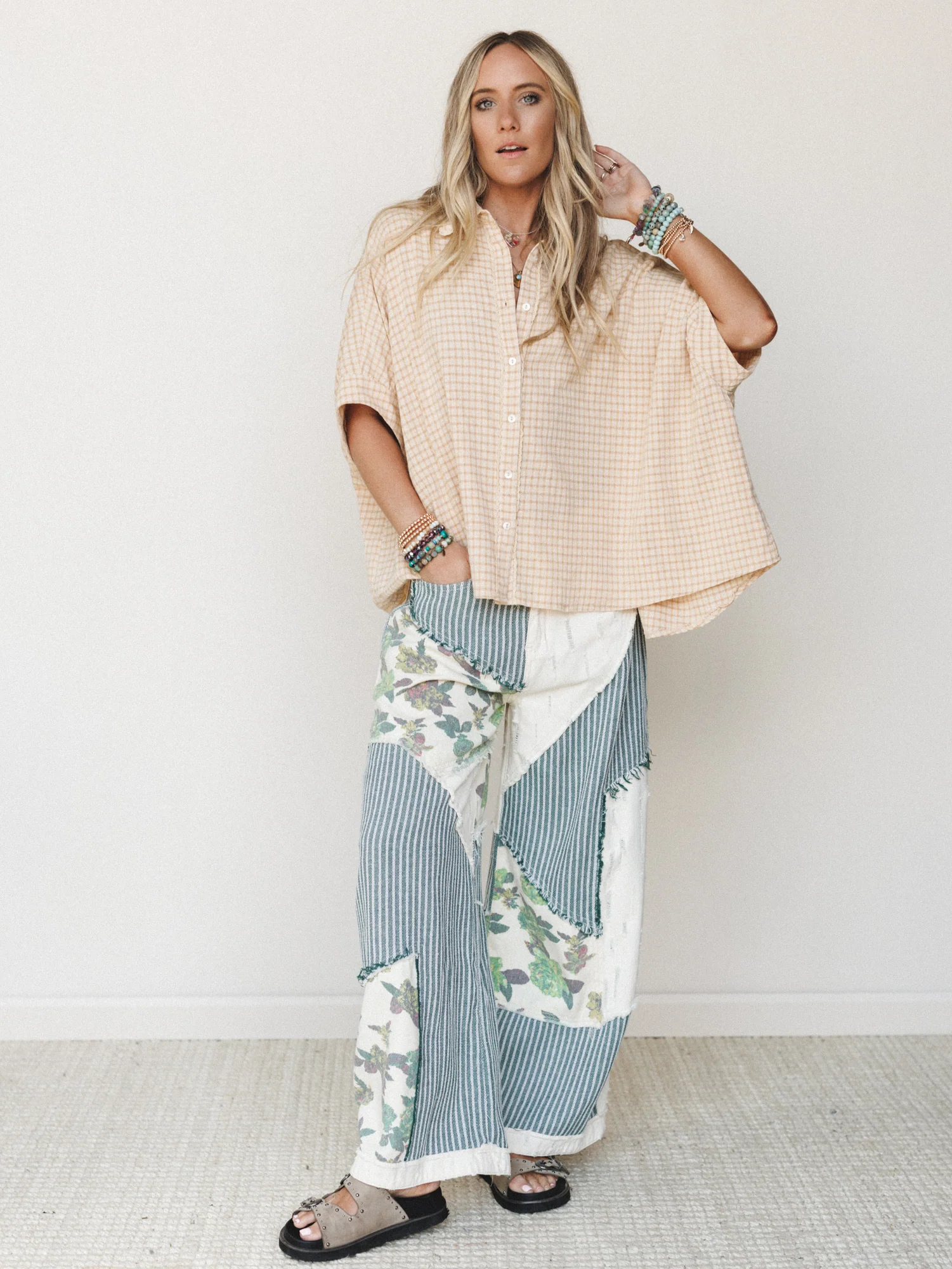 Poppy Button Down Blouse - Mustard - Image 4
