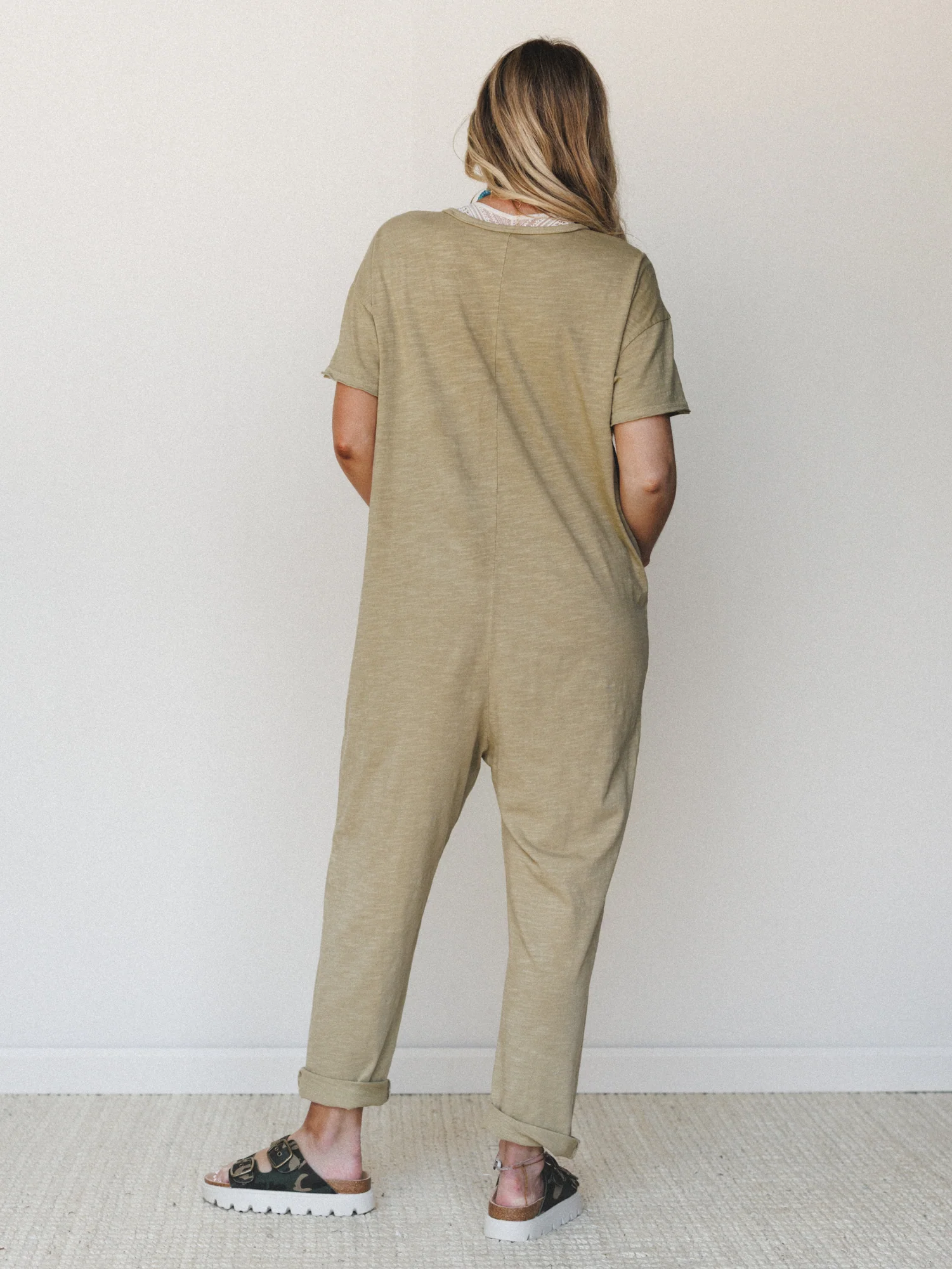Posy Jumpsuit - Faded Olive - Image 5