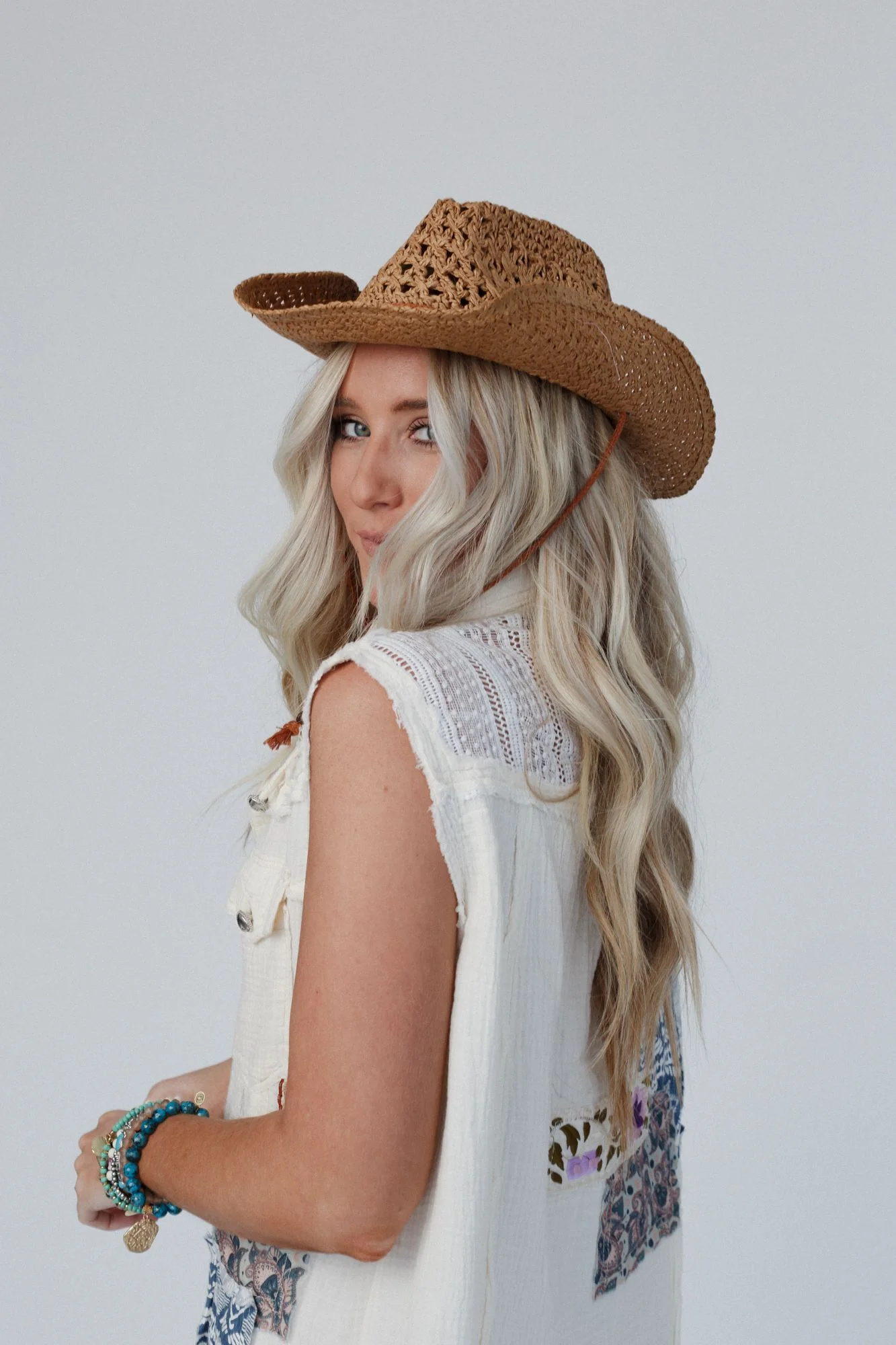 Prairie Woven Hat - Tan - Image 3