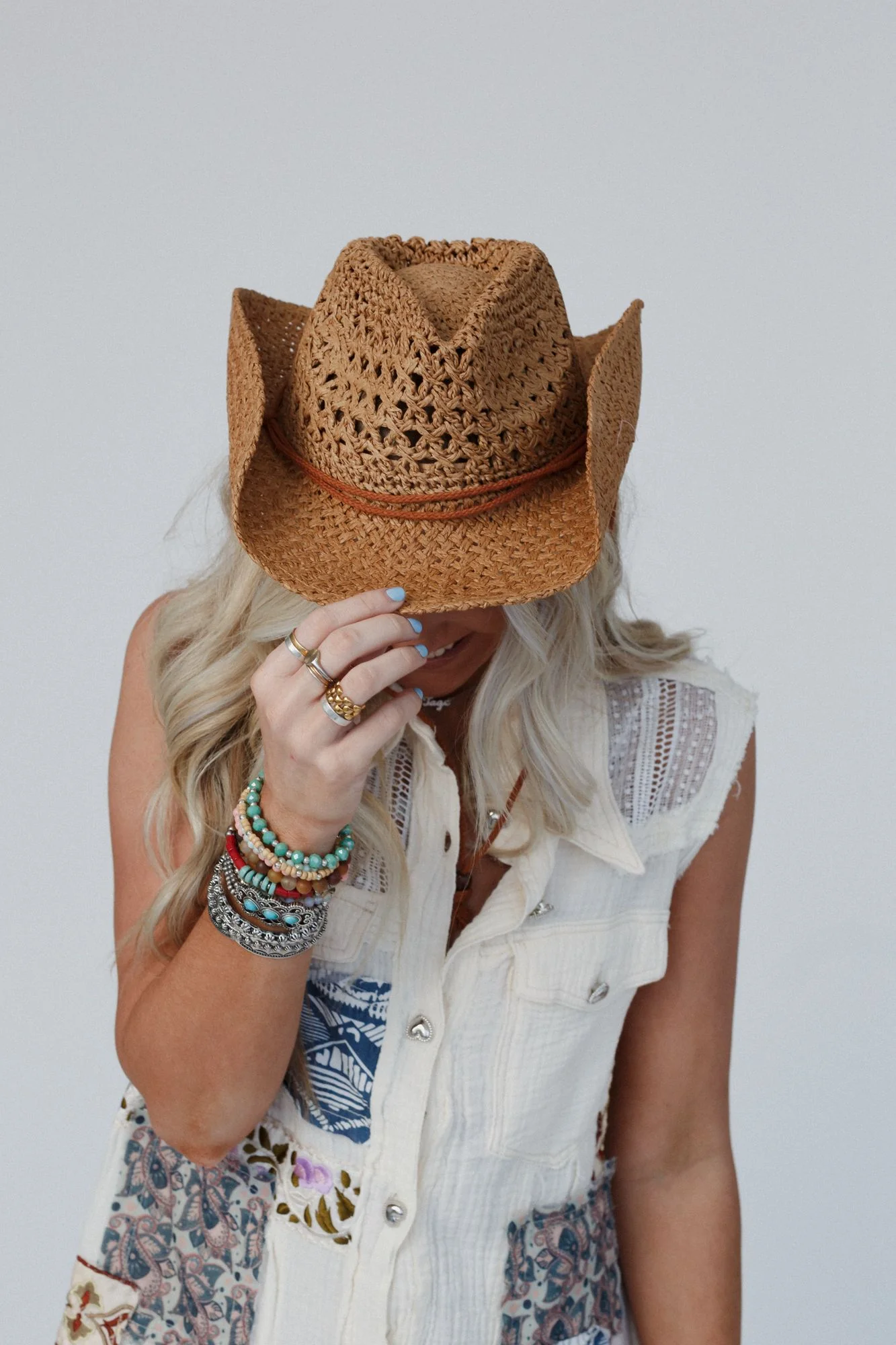 Prairie Woven Hat - Tan - Image 4