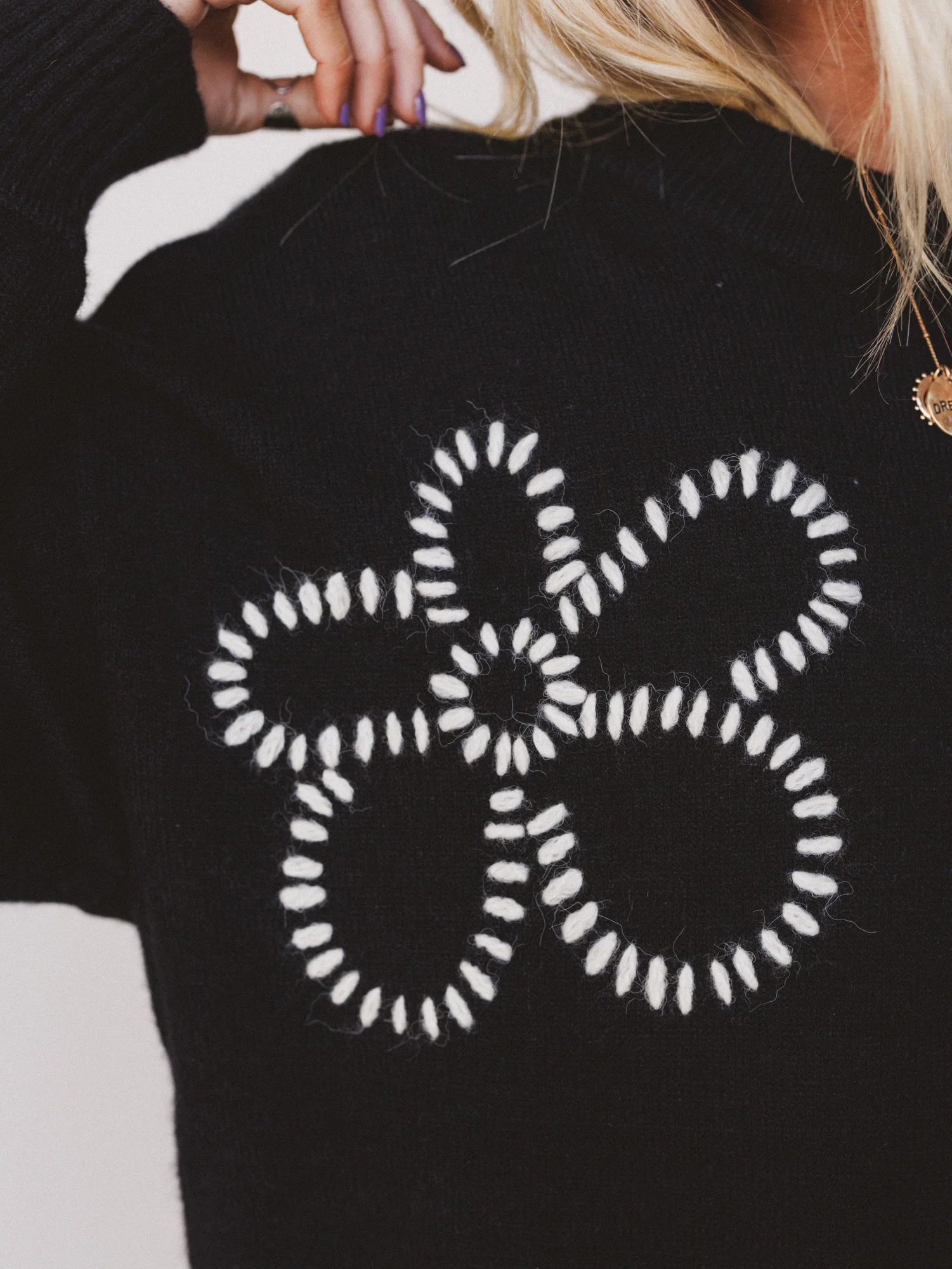 Pressed Petal Dress - Black - Image 3
