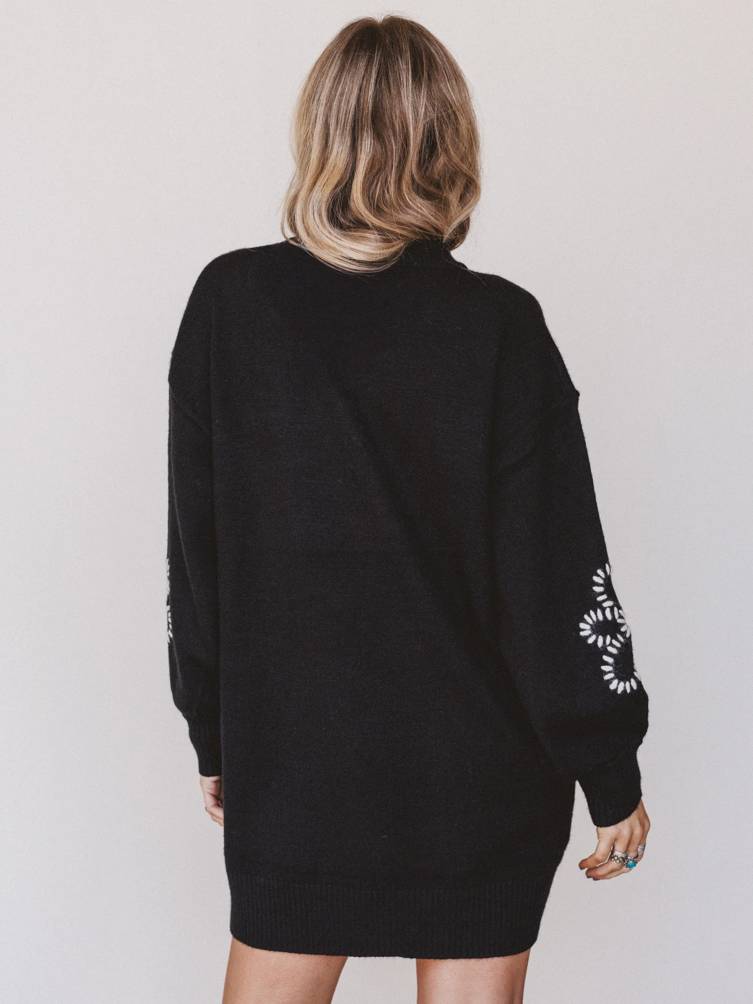 Pressed Petal Dress - Black - Image 6