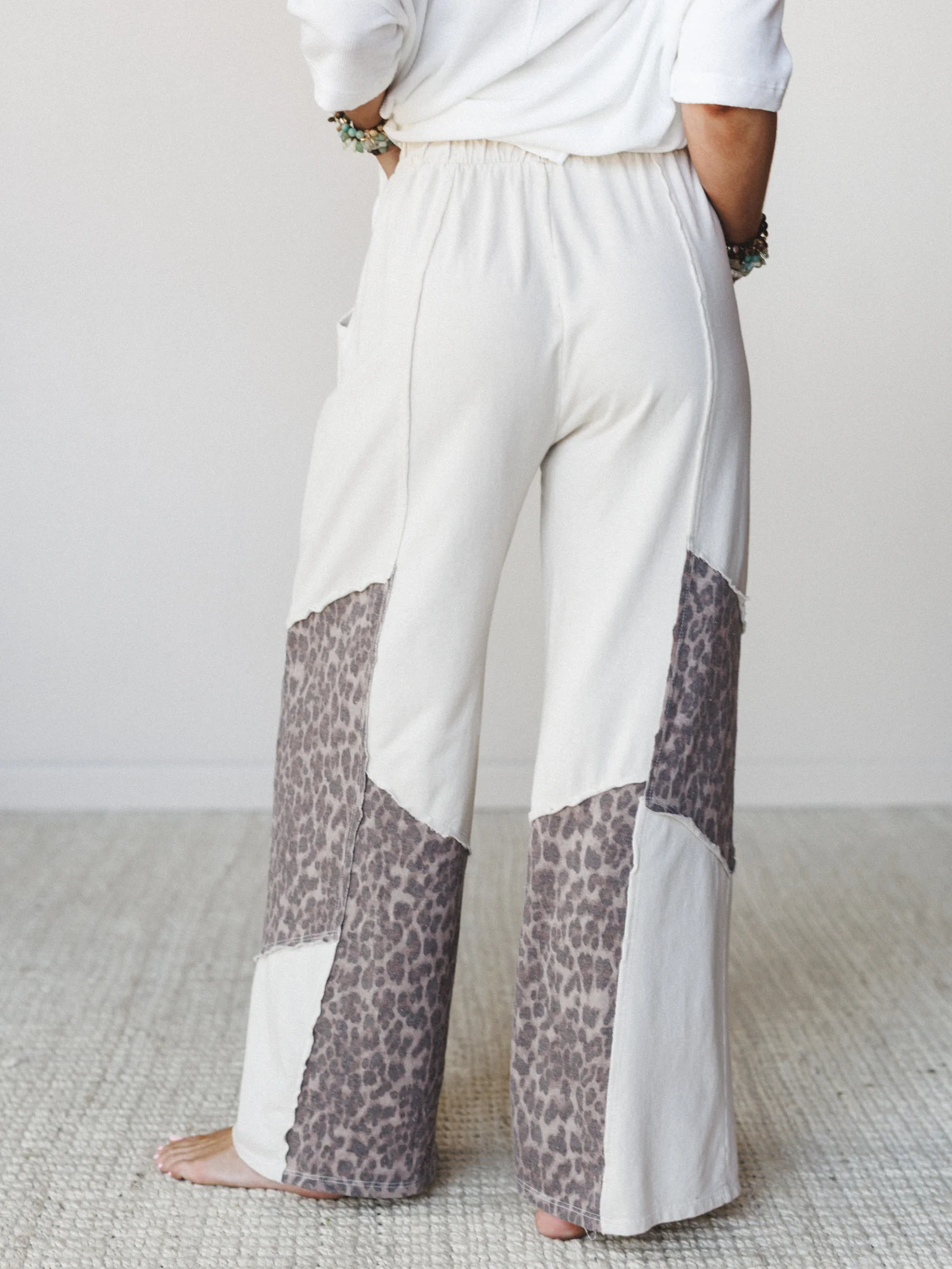 Printed Spirit Wide Leg Pants - Natural - Image 5