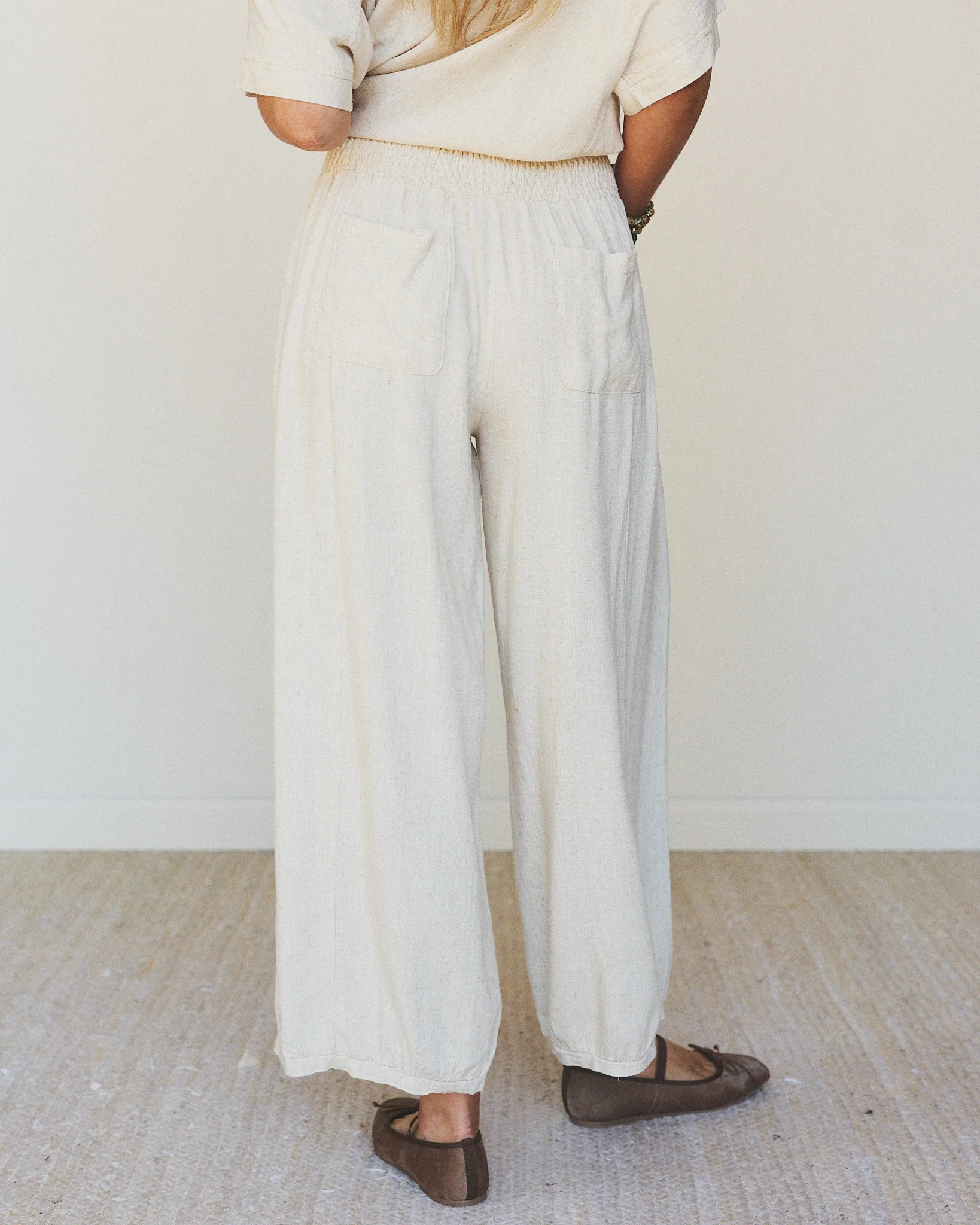 Pure Soul Linen Pants - Oatmeal - Image 4