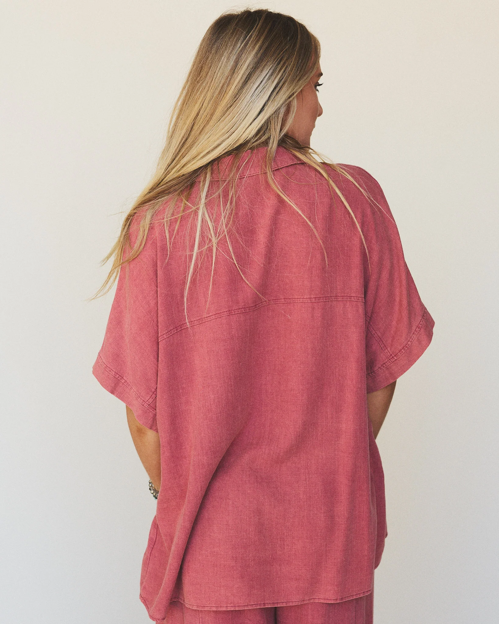 Pure Soul Linen Top - Boho Red - Image 5