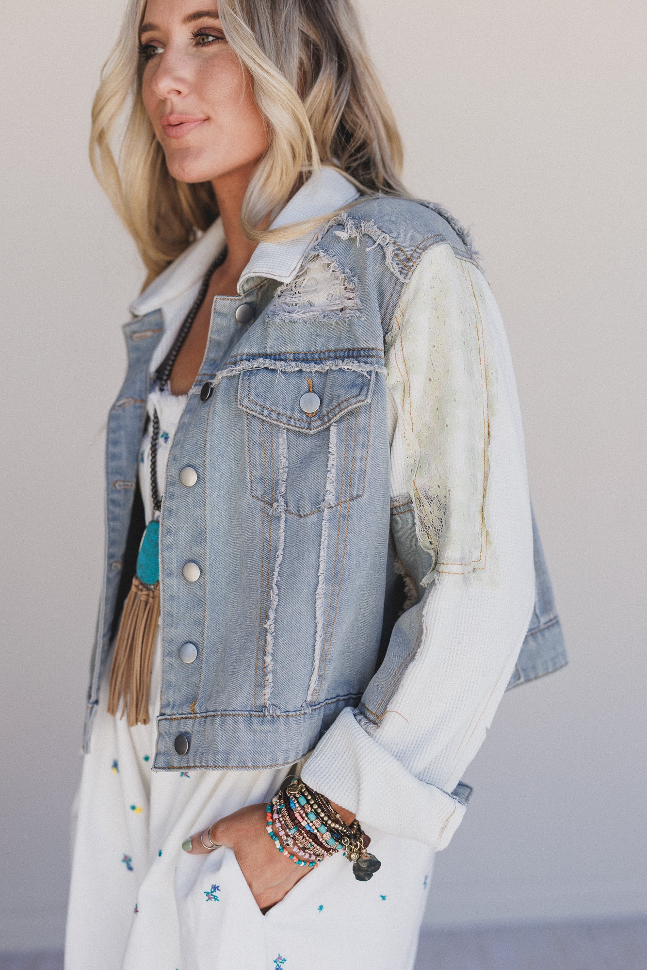Pure Vibe Denim Jacket - Denim Multi - Image 2