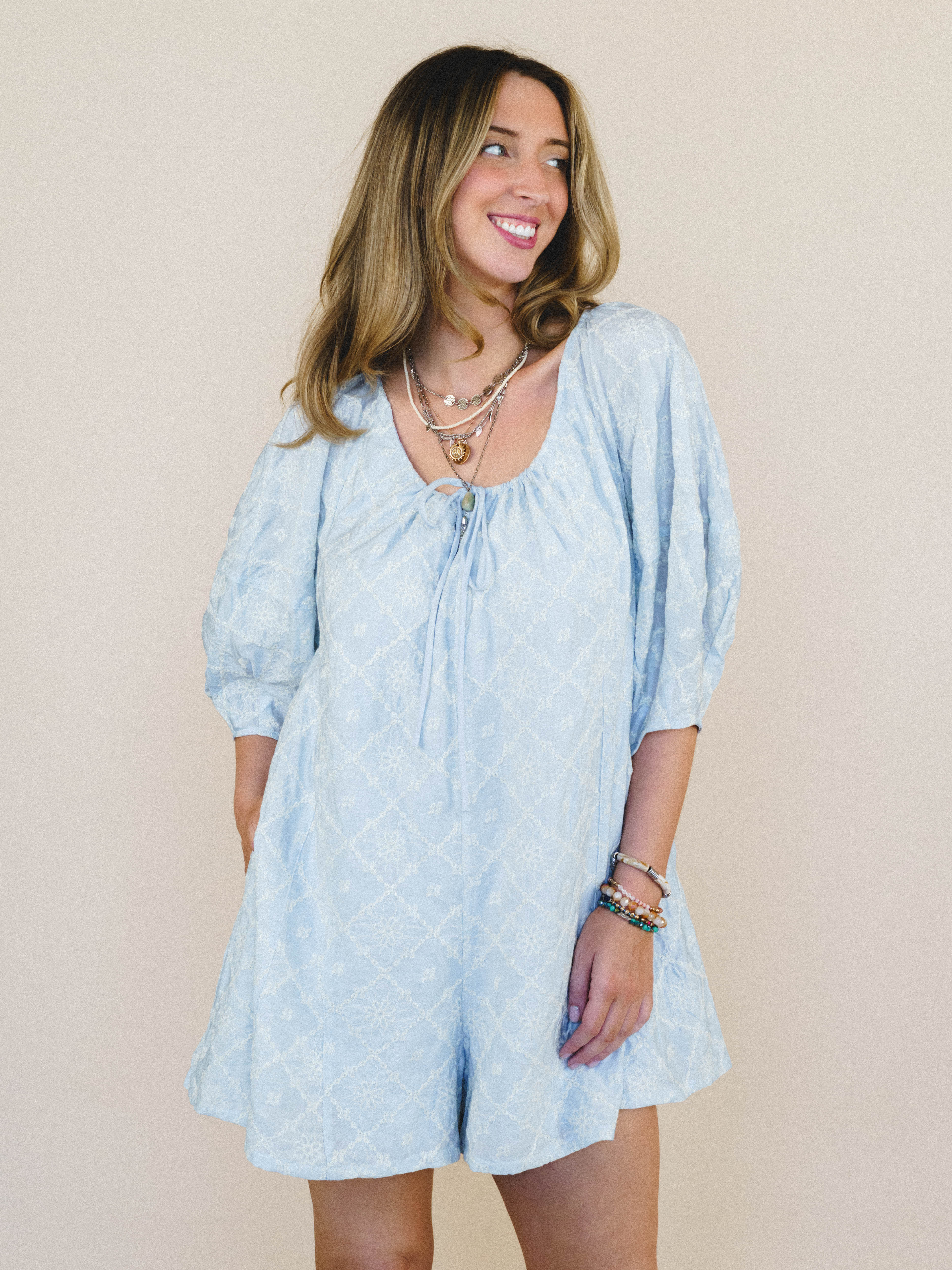 Quaint Whisper Romper - Light Chambray - Image 5