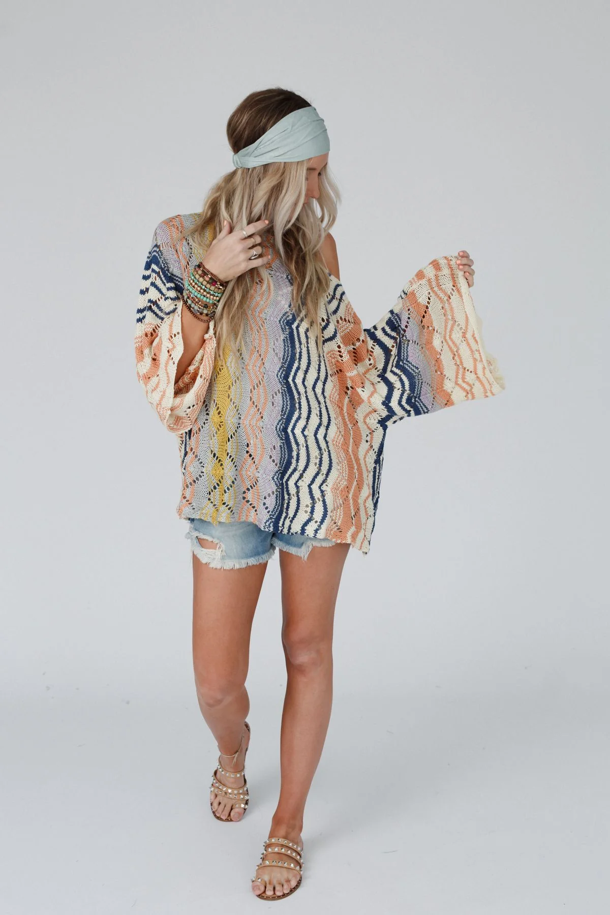 Rainbow Shores Knit Sweater - Multi - Image 6