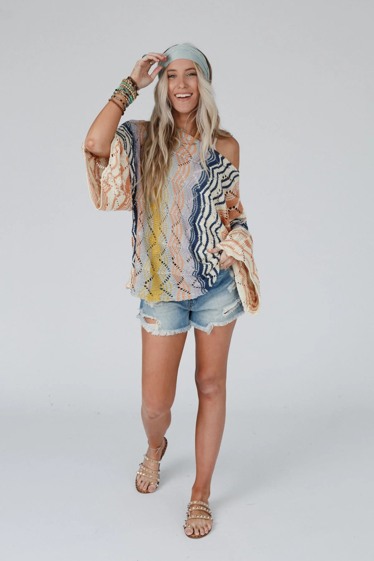 Rainbow Shores Knit Sweater - Multi - Image 7