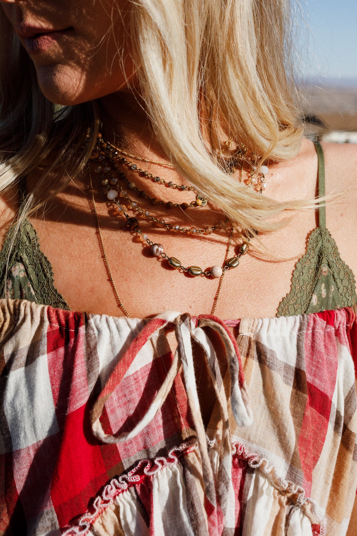 Rainfall Cascading Necklace - Brown - Pre Order - Image 2