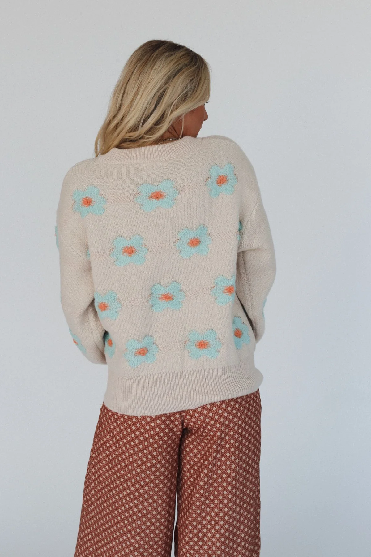 Rainy Bloom Sweater - Almond - Image 4