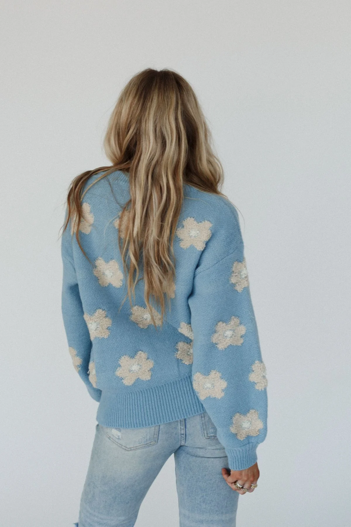 Rainy Bloom Sweater - Blue - Image 2