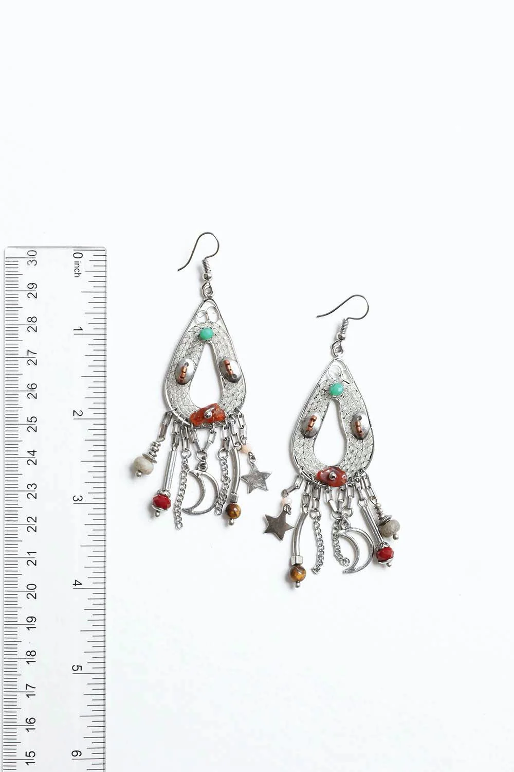 Rare Gaze Multi Bead Earrings - Silver - Image 7