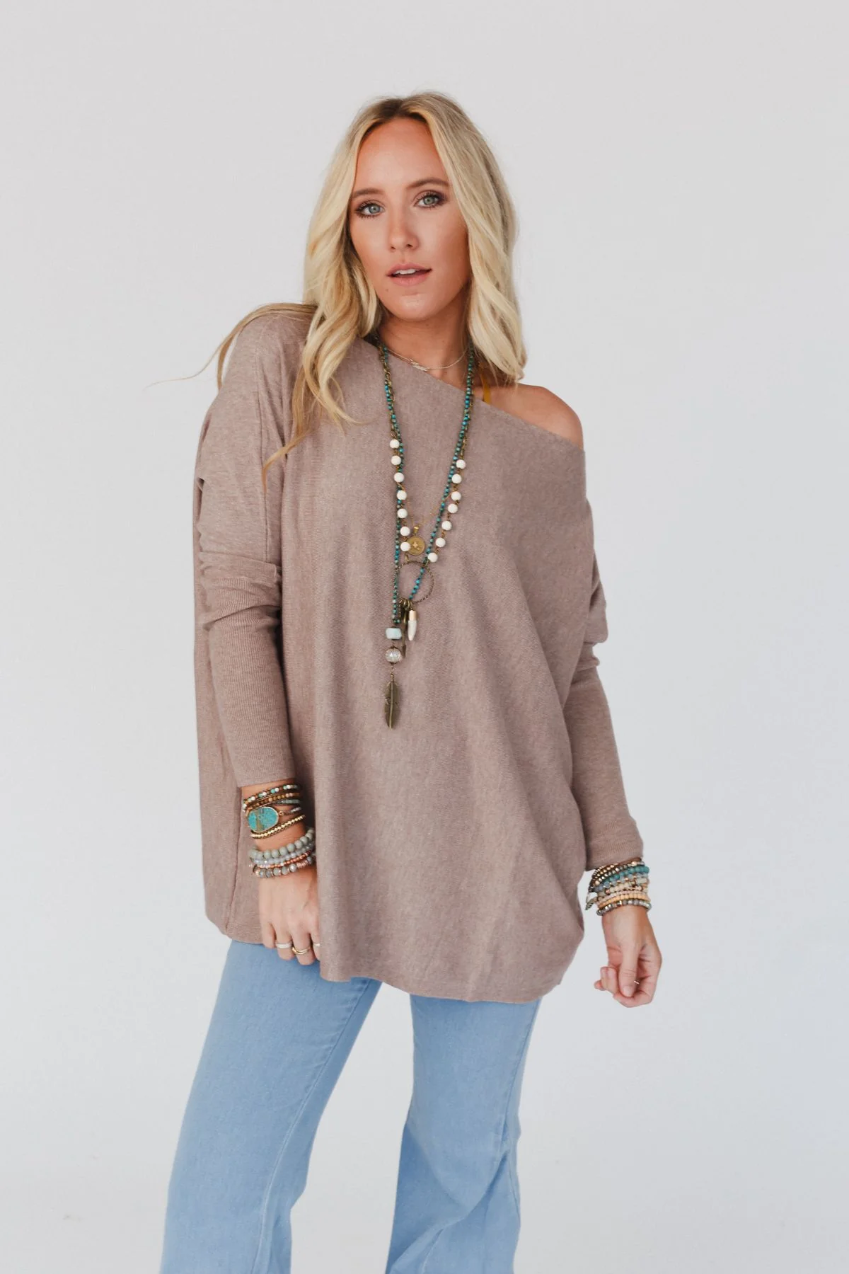 Ready Or Not Dolman Top - Latte - Image 4
