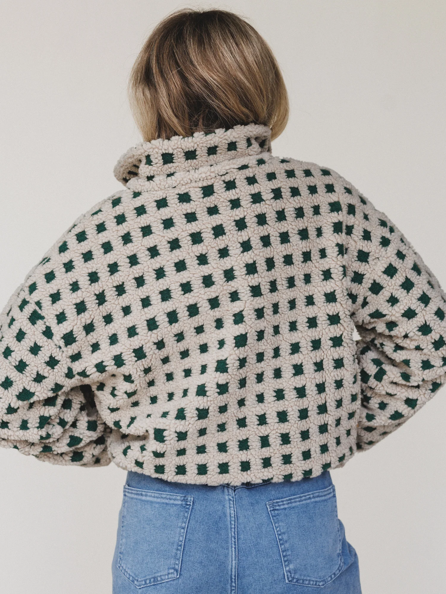 Ready Set Go Checkered Jacket - Taupe - Image 5