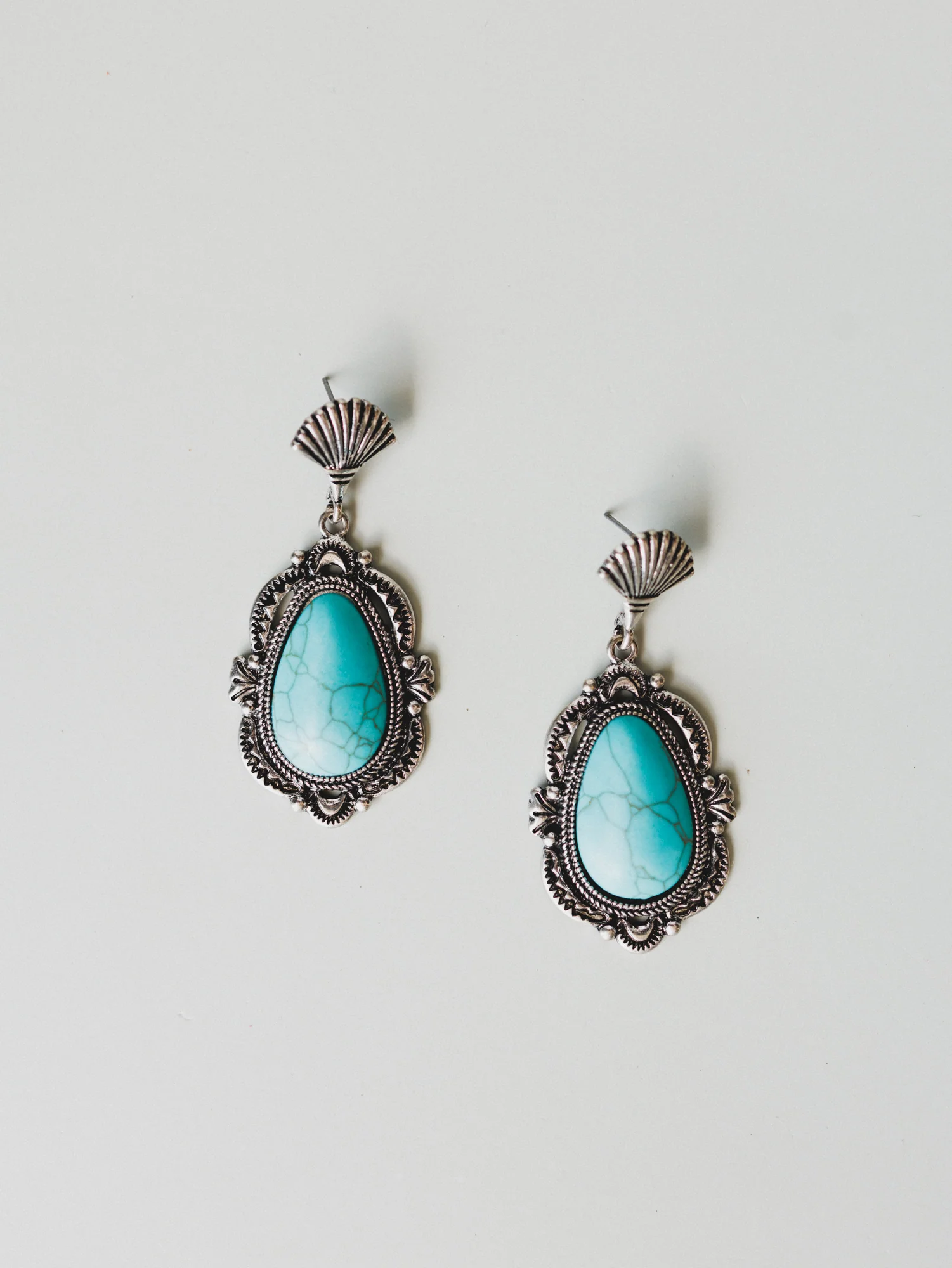 Reba Earrings - Turquoise - Image 3