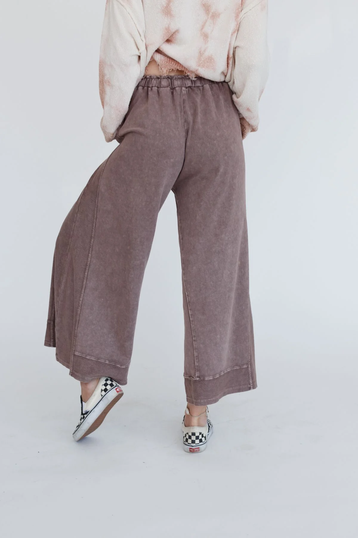 Relaxed Vibes Wide Leg Pants - Mauve - Image 5