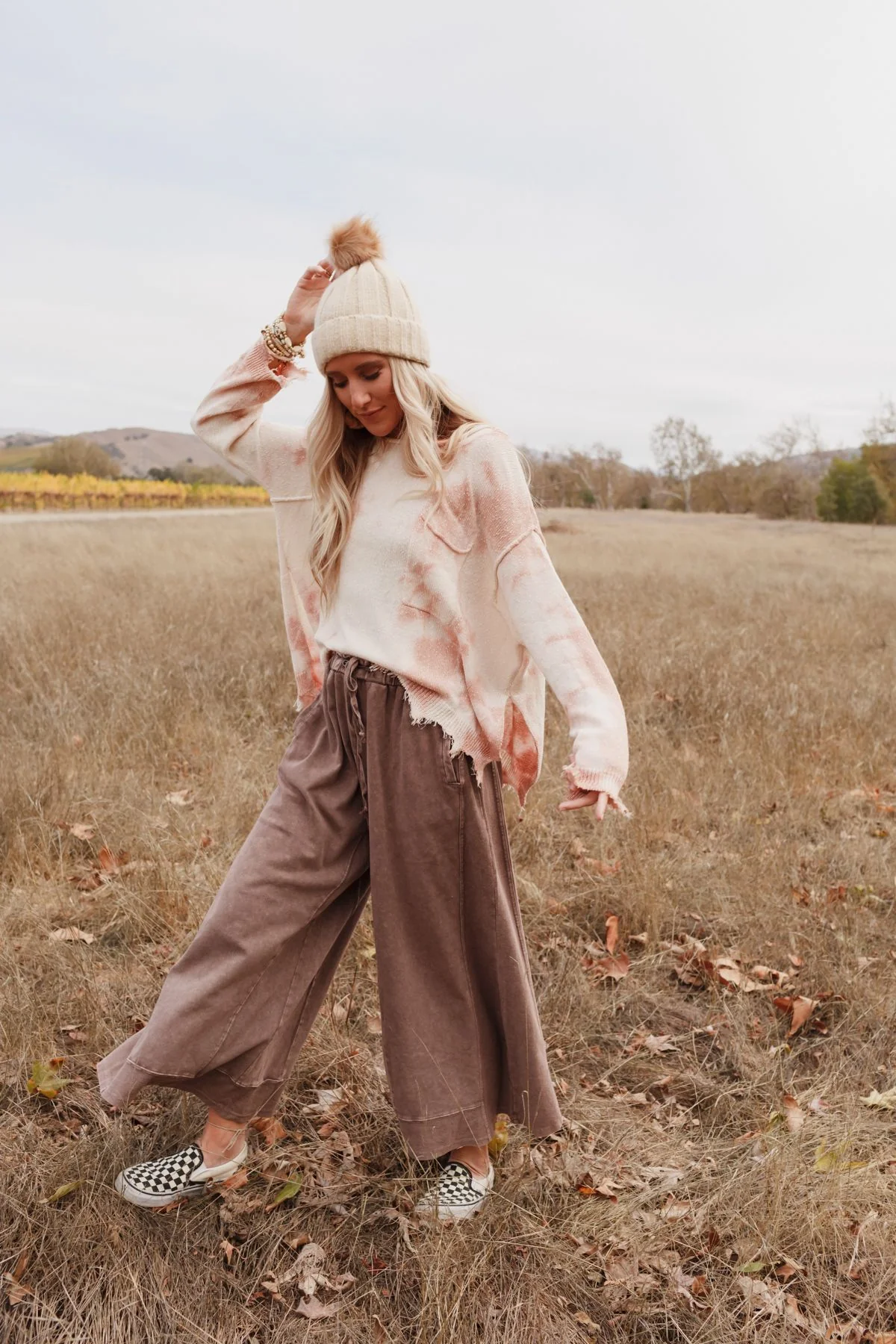 Relaxed Vibes Wide Leg Pants - Mauve - Image 7