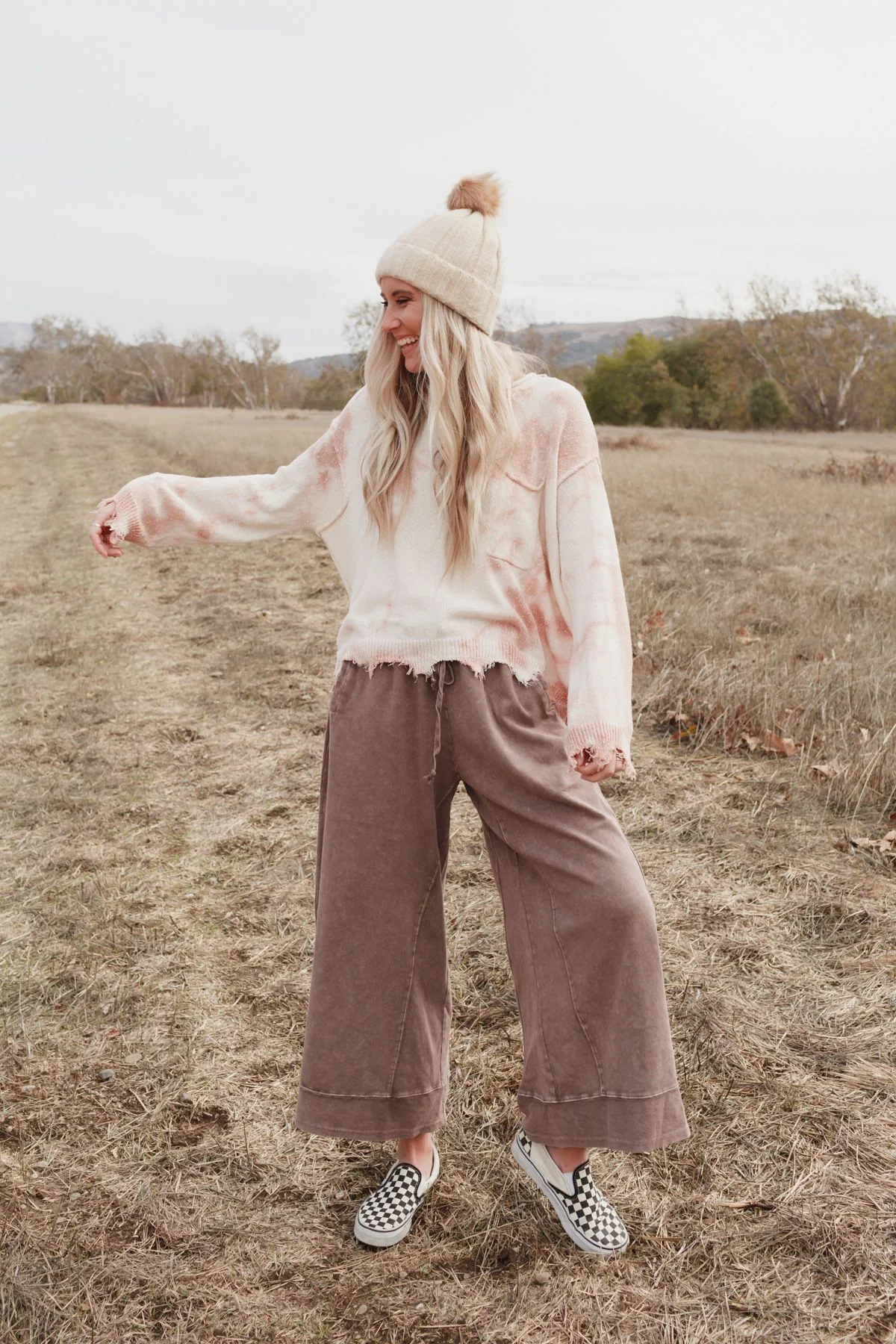 Relaxed Vibes Wide Leg Pants - Mauve - Image 9