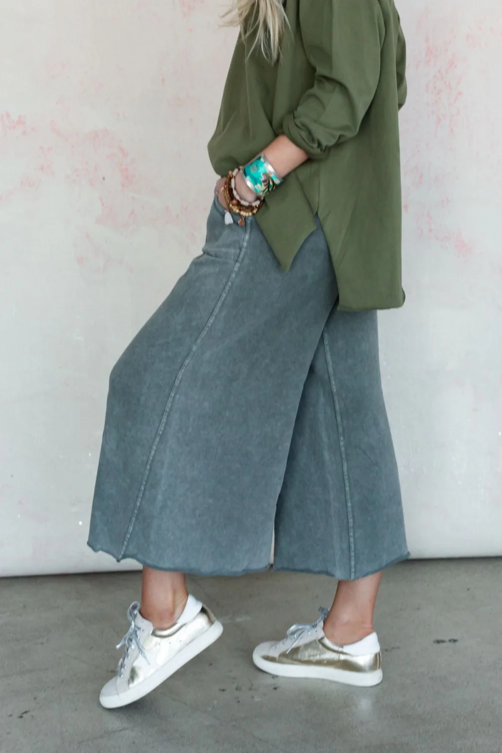 Relaxing Robin Wide Leg Pant - Ash - Pre Order