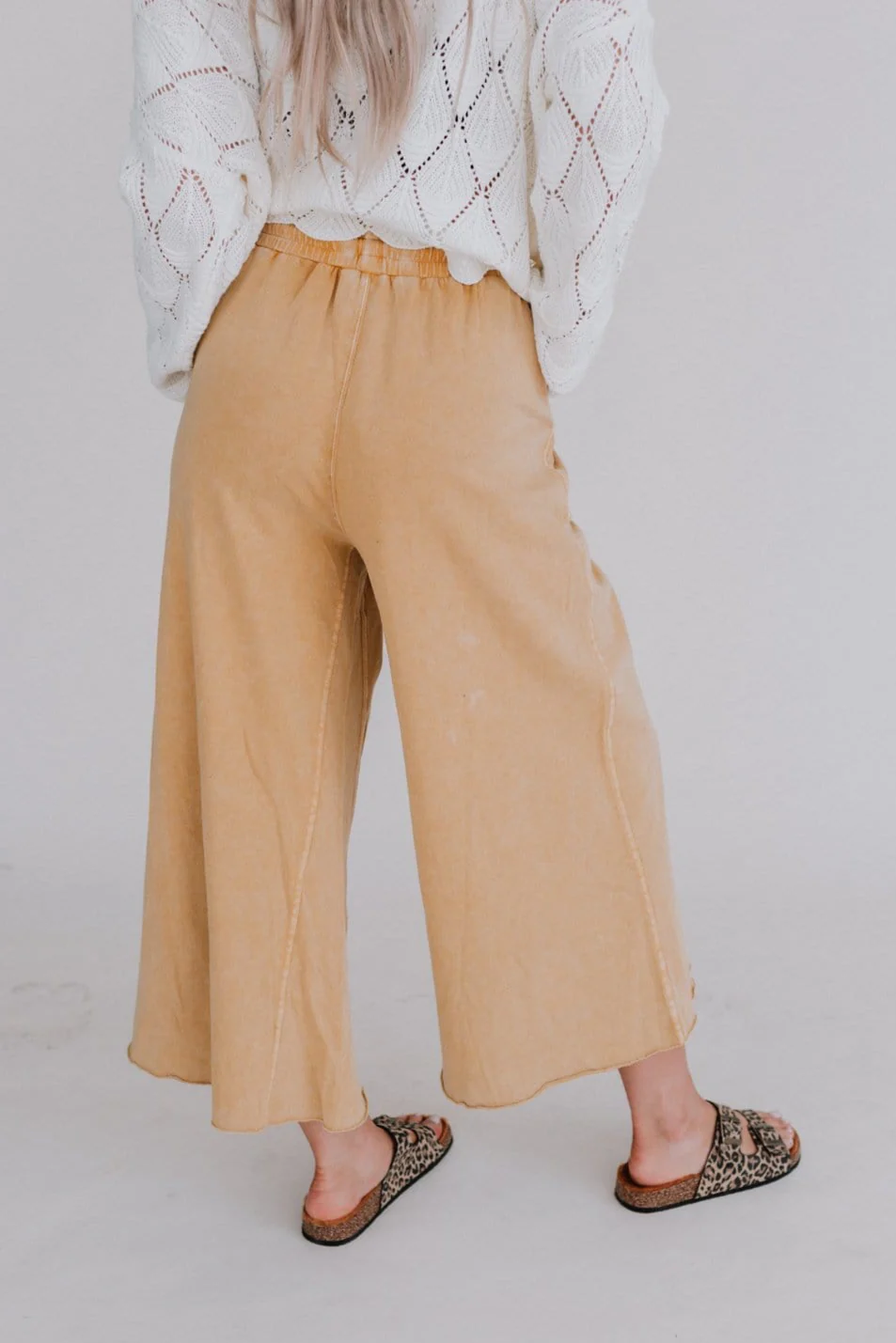 Relaxing Robin Wide Leg Pant - Mustard - Image 4