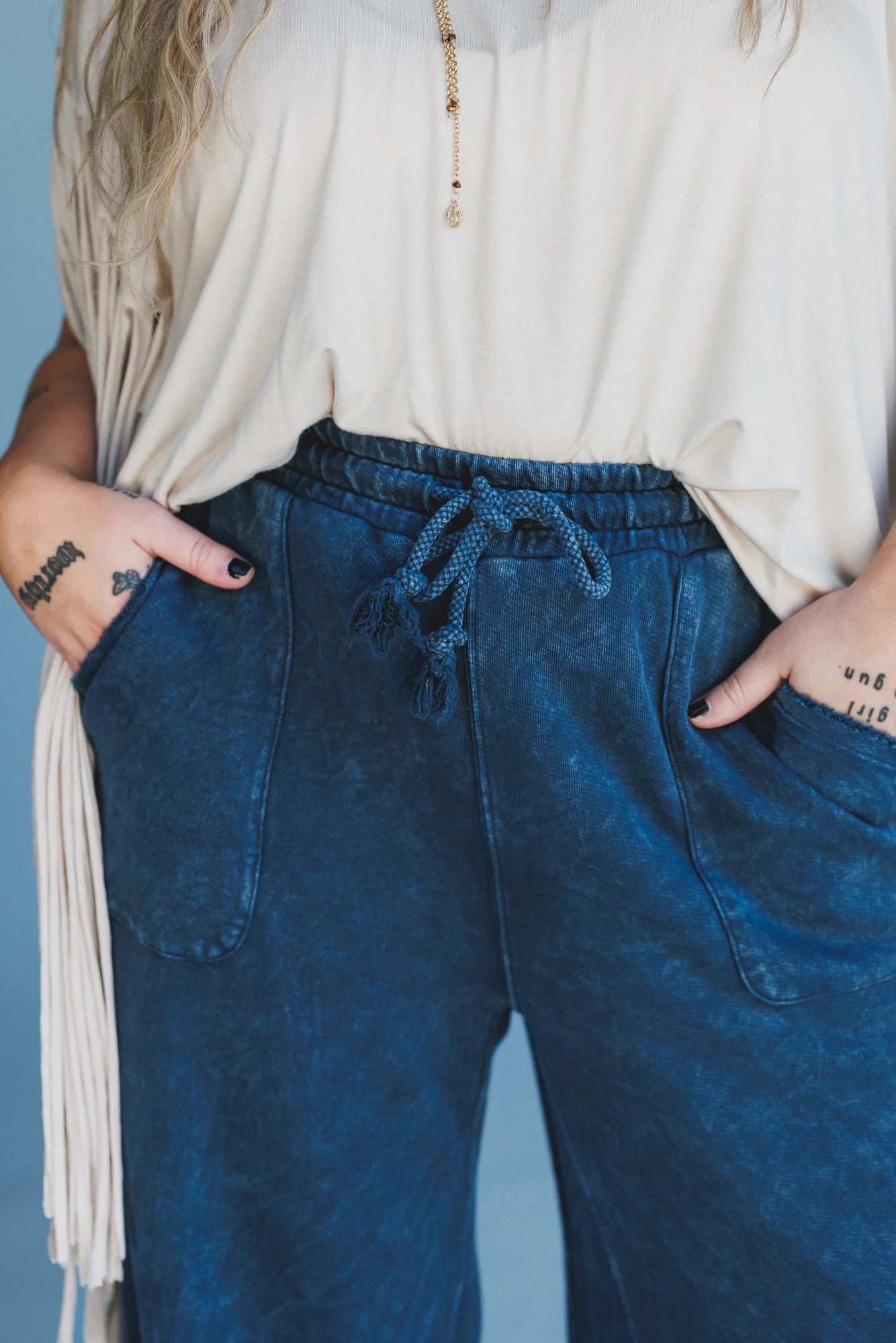 Relaxing Robin Wide Leg Pant - New Navy - Image 5