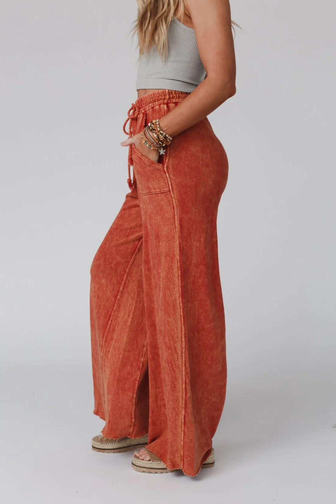 Relaxing Robin Wide Leg Pant - New Brick - Image 4