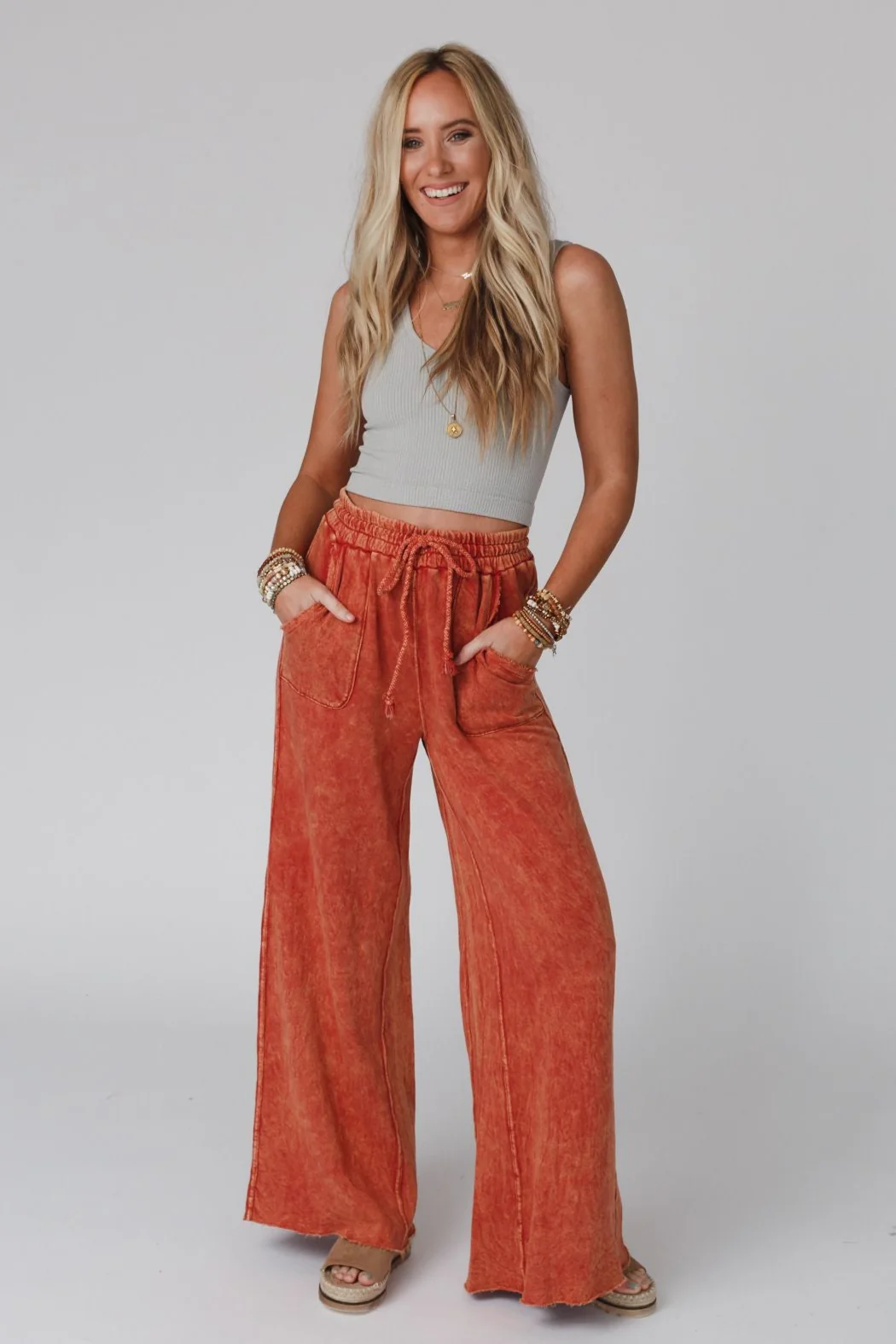 Relaxing Robin Wide Leg Pant - New Brick - Image 5